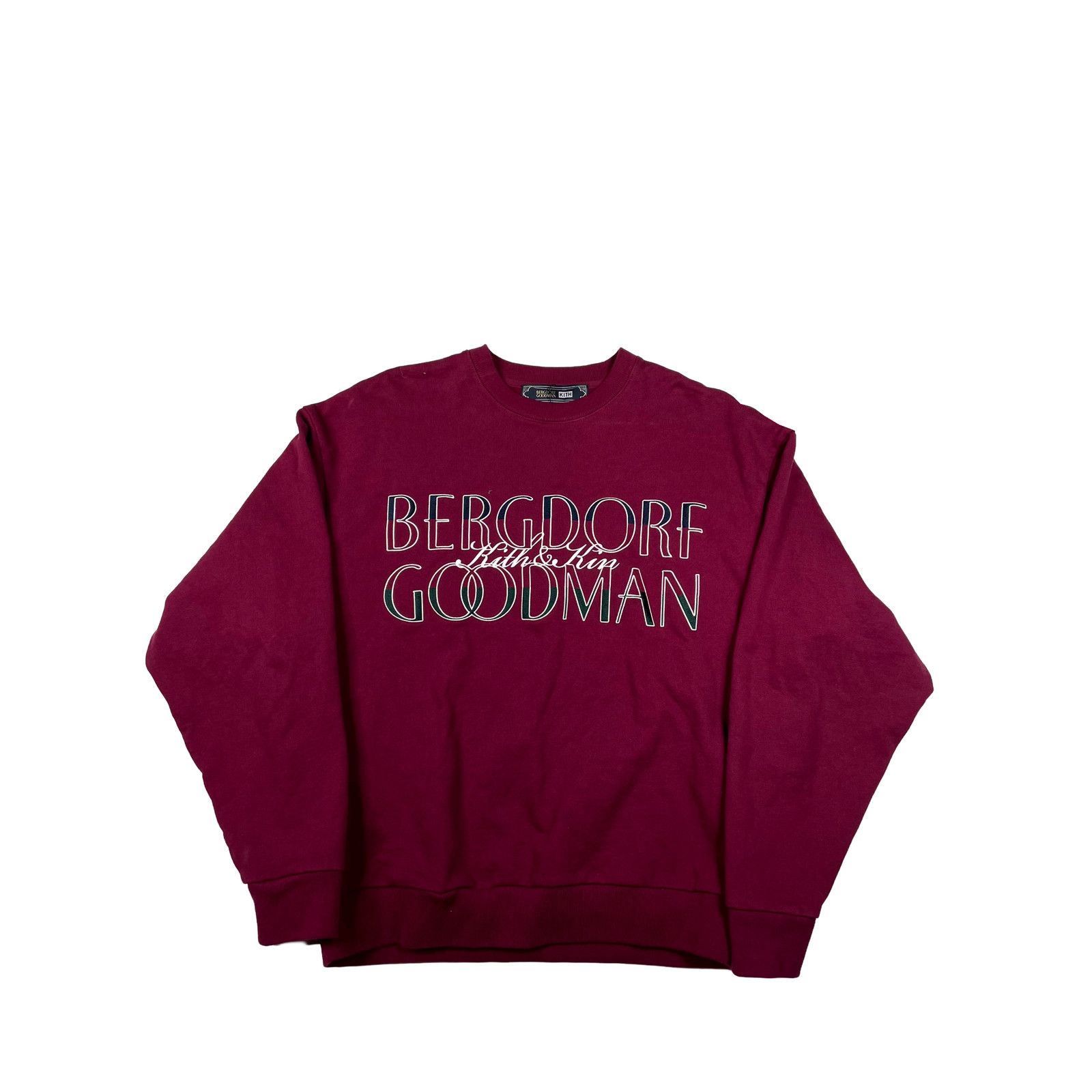 Kith Kith Bergdorf Goodman Crewneck Maroon Tee Size US S / EU 44-46 / 1 - 1 Thumbnail