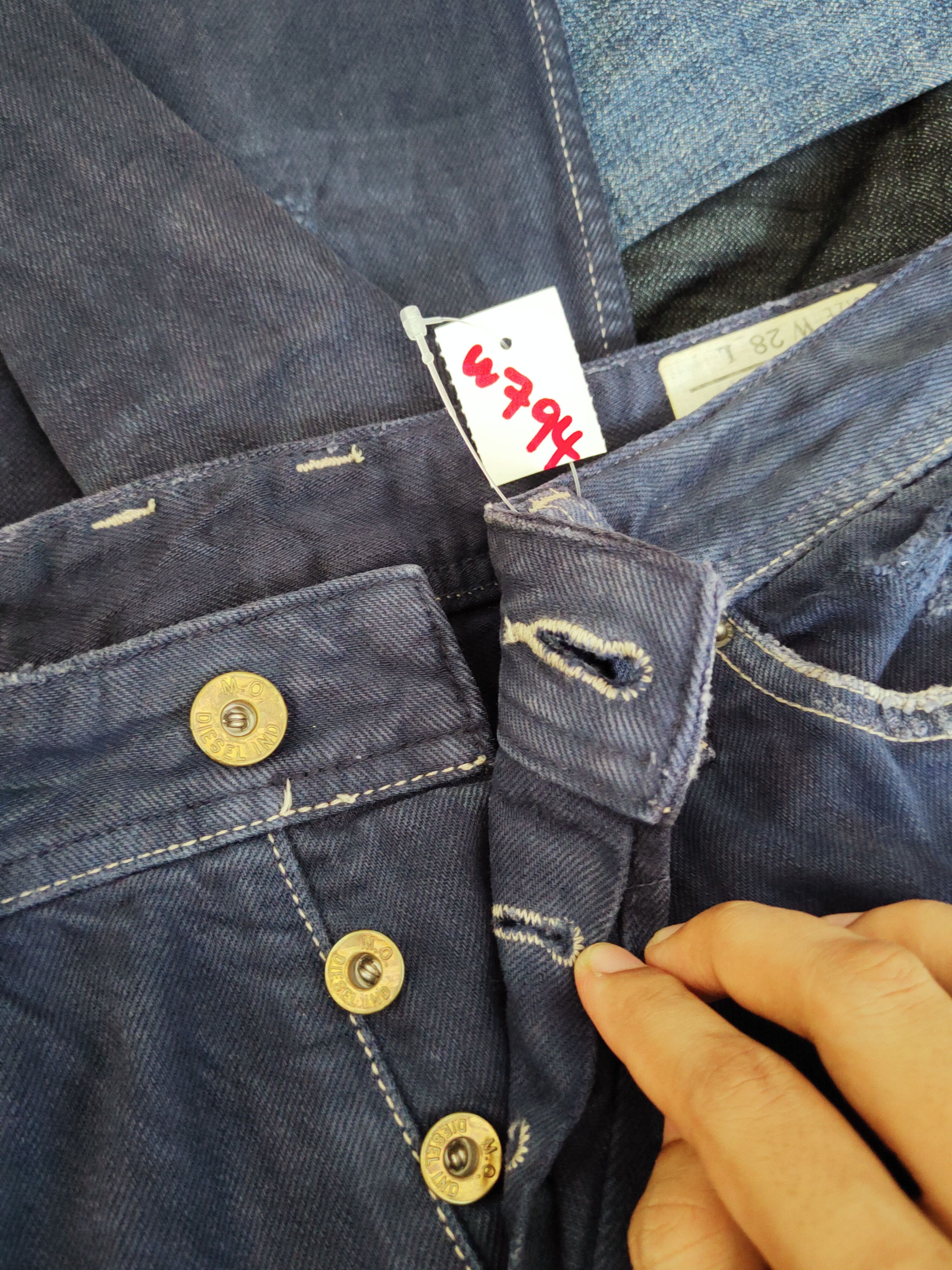 Diesel Diesel Safado Dark Blue Distressed Ripped denim Jeans #W794 Size US 29 - 19 Thumbnail