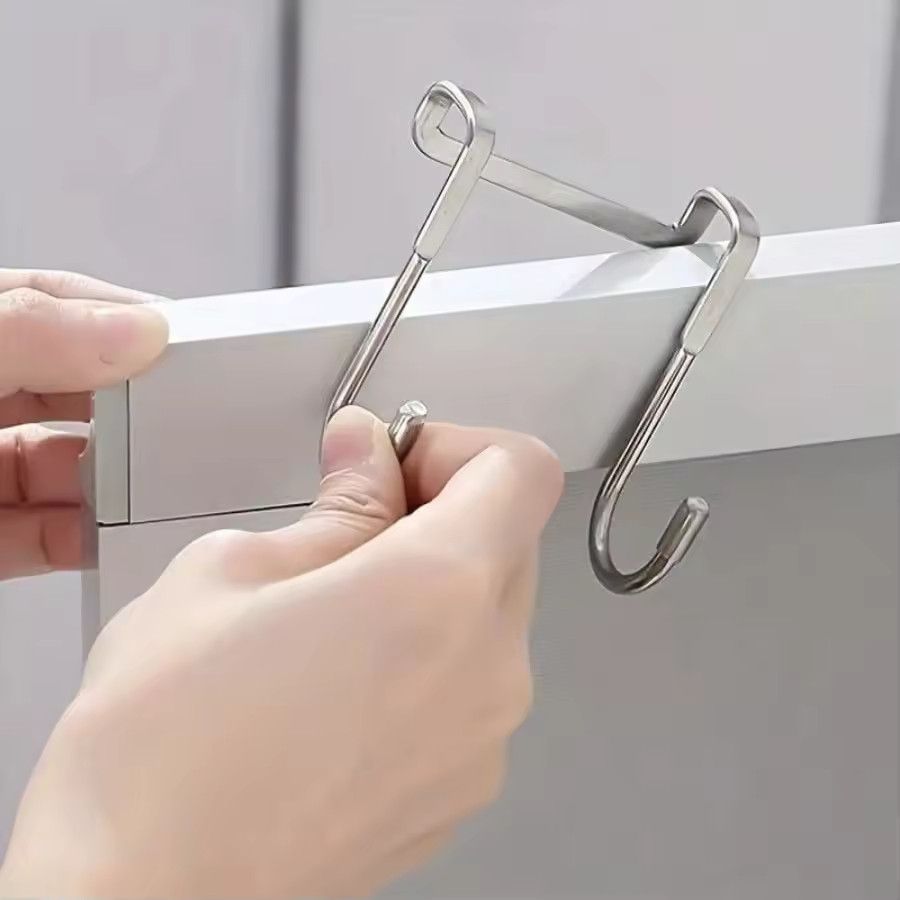 Other 1 Piece Silver Metal Seamless Hook, for Kitchens bathroom Size ONE SIZE - 5 Thumbnail