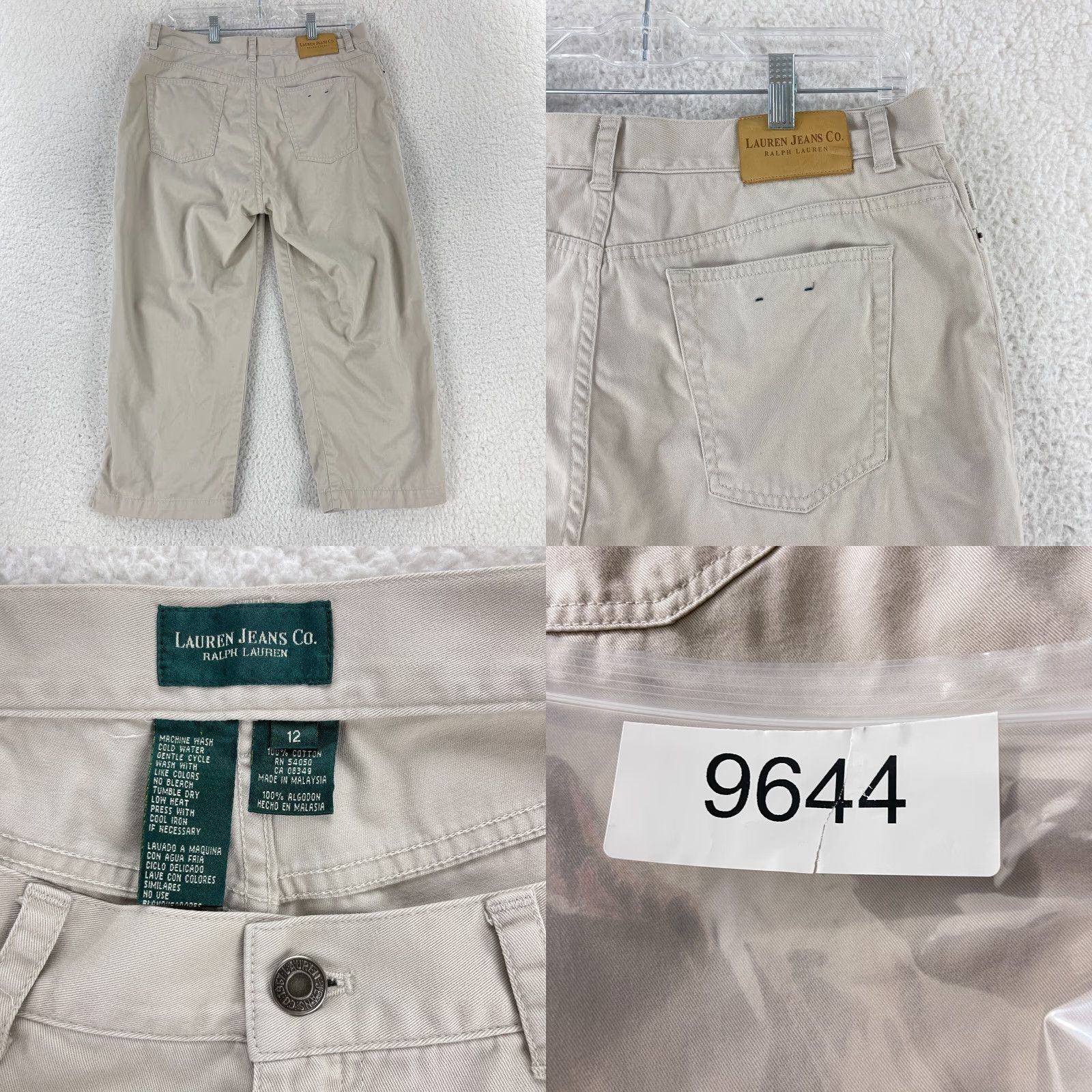 Ralph Lauren Lauren Ralph Lauren Pants Womens High-Rise Casual Cropped Beige 12 Size 34" / US 12 / IT 48 - 9 Thumbnail