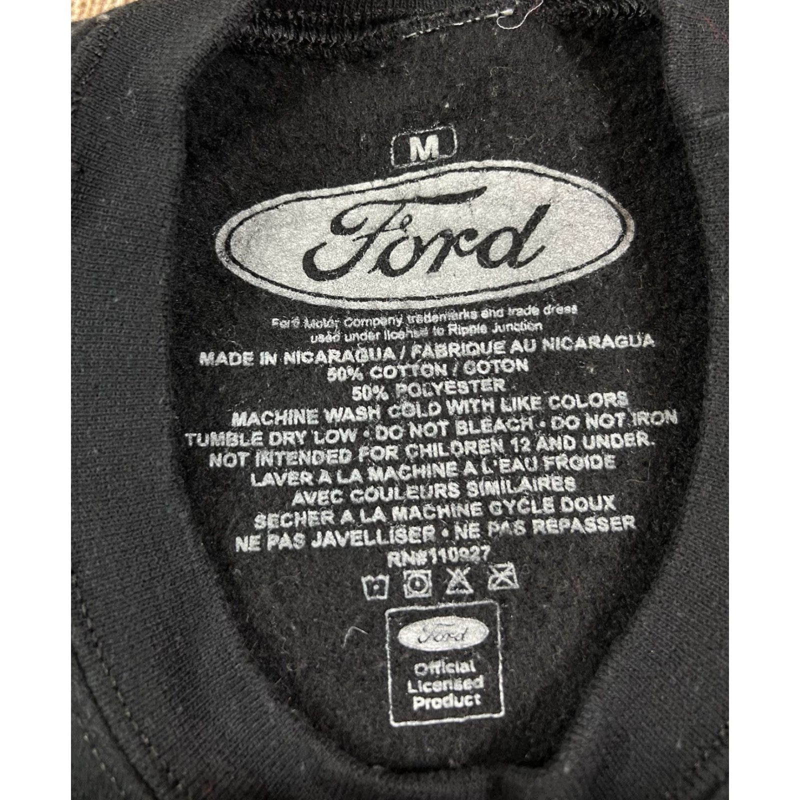 Ford Ford Sweatshirt Racing Into The Future Black Size M Men Pullover Crewneck Casual Casual Modern Logo USA College Sports Cotton Regular Fit Long Sleeve Size US M / EU 48-50 / 2 - 5 Thumbnail