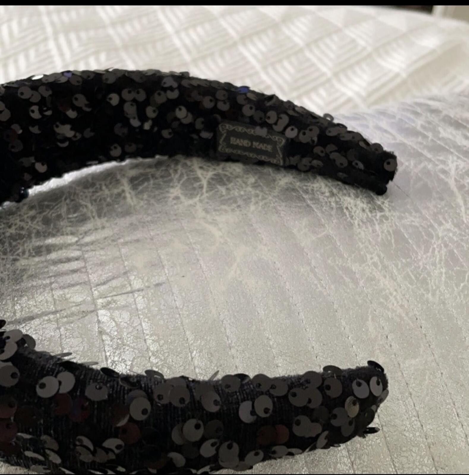 Other Boutique black sequined headband Size ONE SIZE - 2 Thumbnail