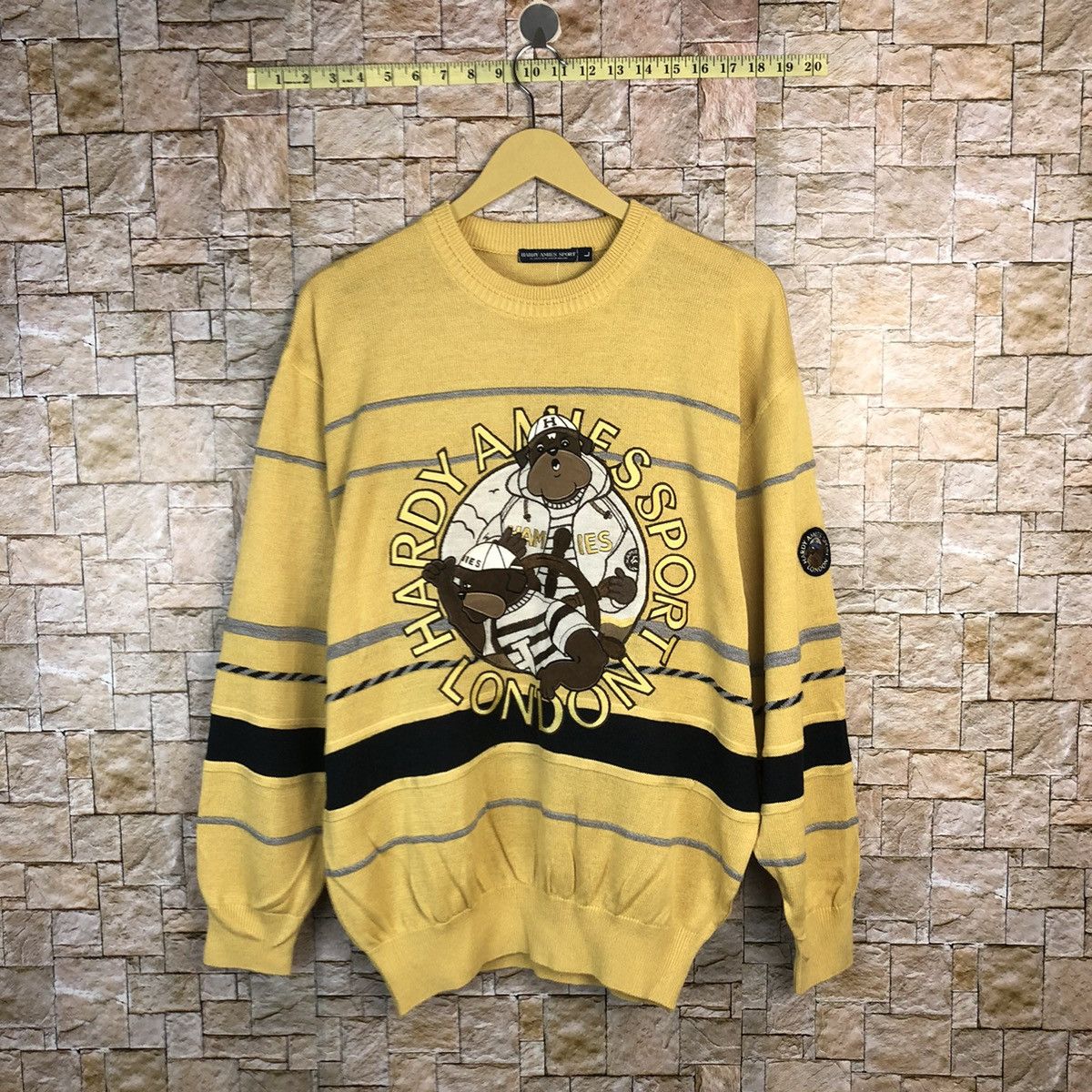 Hardy Amies × Vintage Hardy Amies Sport Yellow Sweatshirt #A484 Size US L / EU 52-54 / 3 - 1 Thumbnail