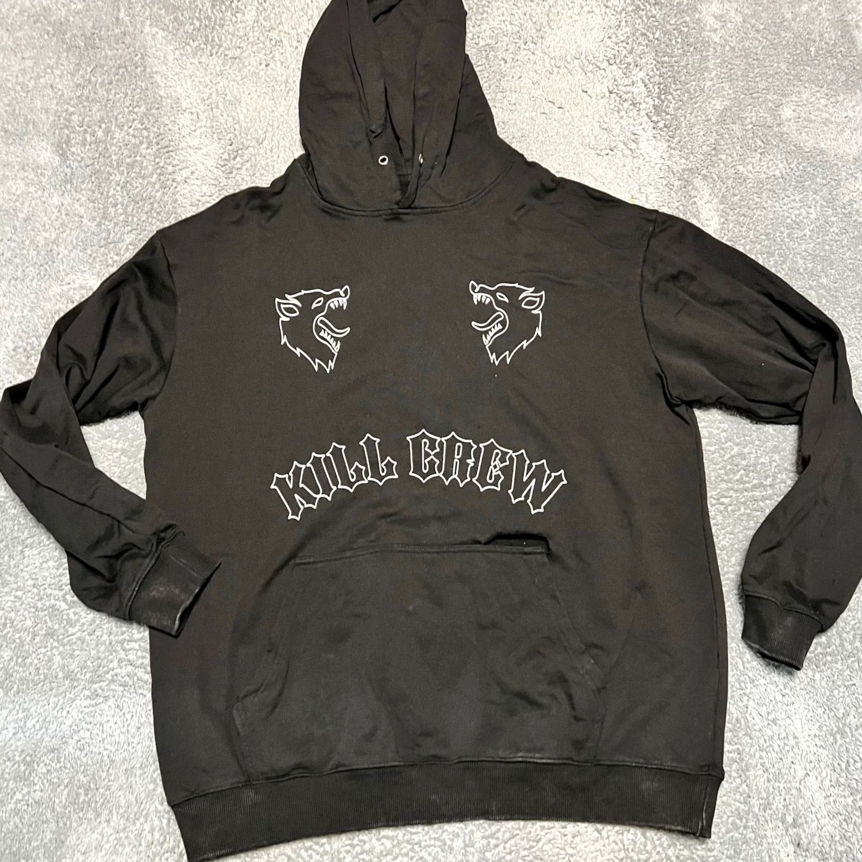 Vintage VINTAGE Kill Crew Hoodie Mens M Black Porrada Series Vol 1 Distressed Vintage Bleed? Size US M / EU 48-50 / 2 - 2 Thumbnail