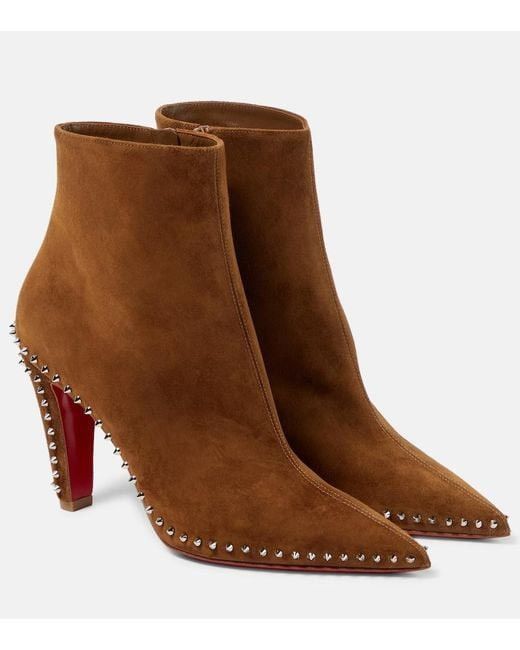Christian Louboutin NEW UNWORN LOUBOUTIN Vidura studded suede ankle boots flaws Size US 10 / IT 40 - 1 Thumbnail