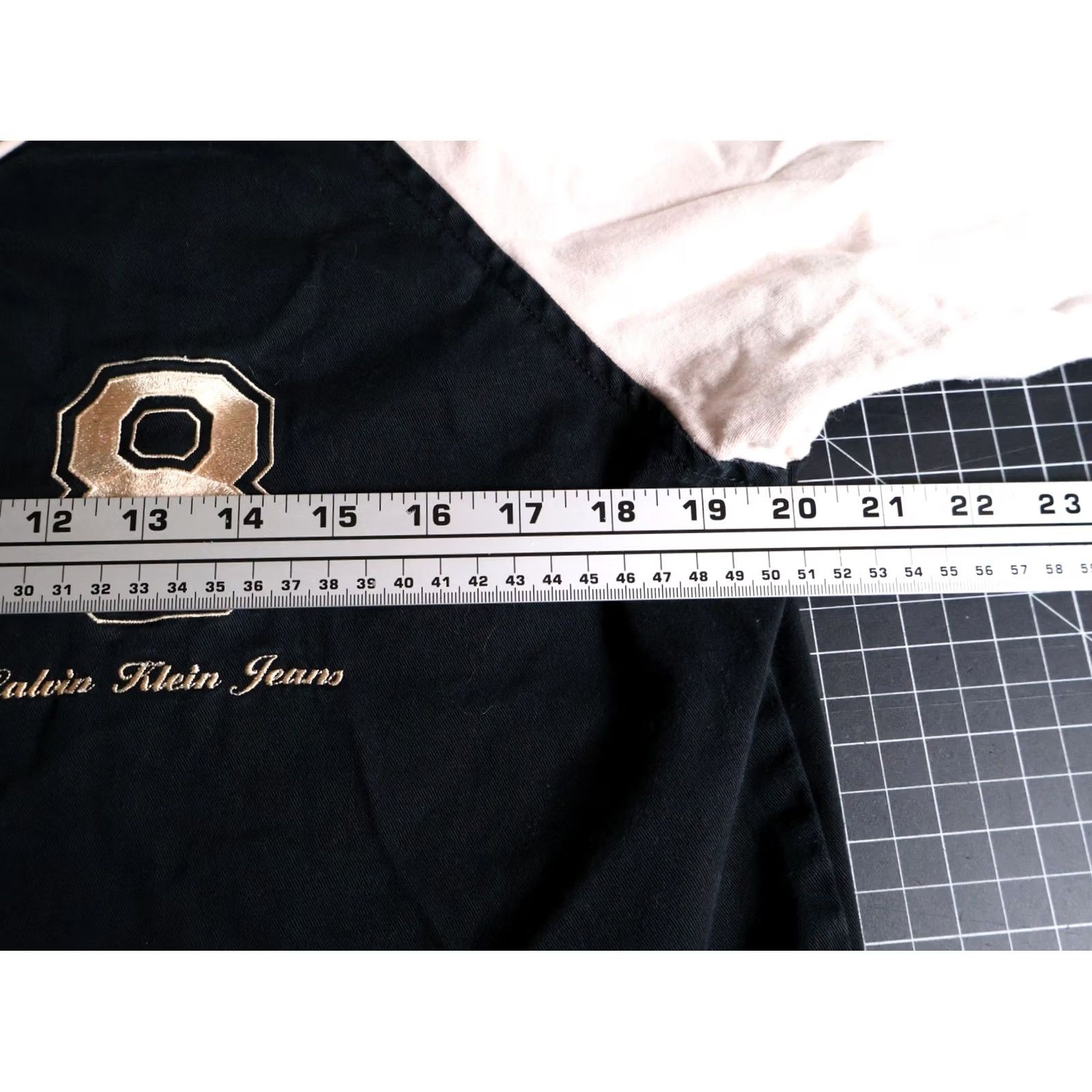 Calvin Klein VINTAGE Calvin Klein Baseball Jersey Men's M Short Sleeve Black Beige Embroidered 90s Hip Hop Retro Size US M / EU 48-50 / 2 - 5 Thumbnail
