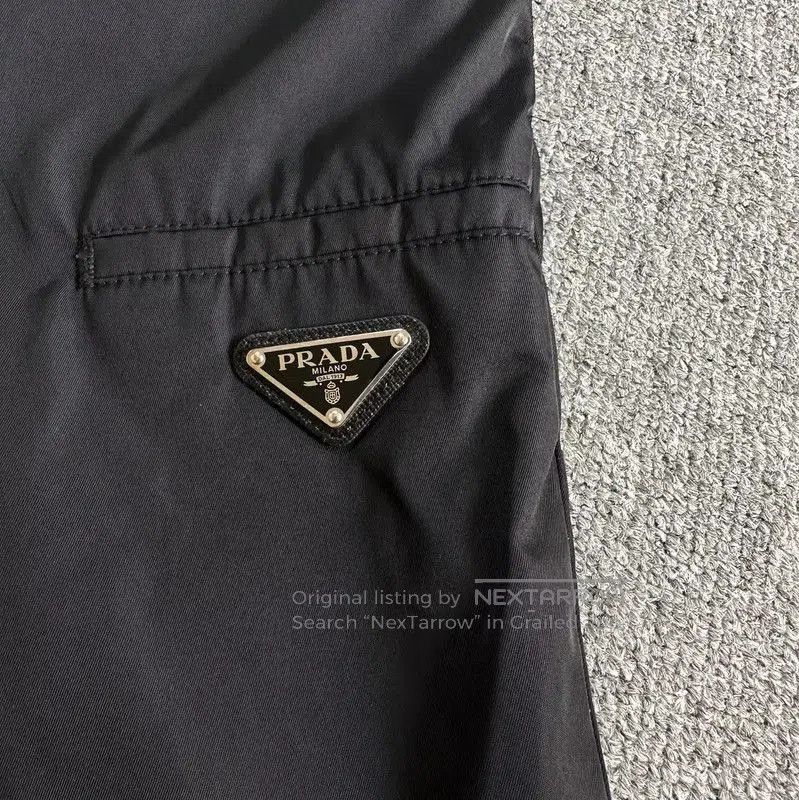 Prada Prada Black Polyester Logo Men's Shorts. Size US 31 - 3 Thumbnail