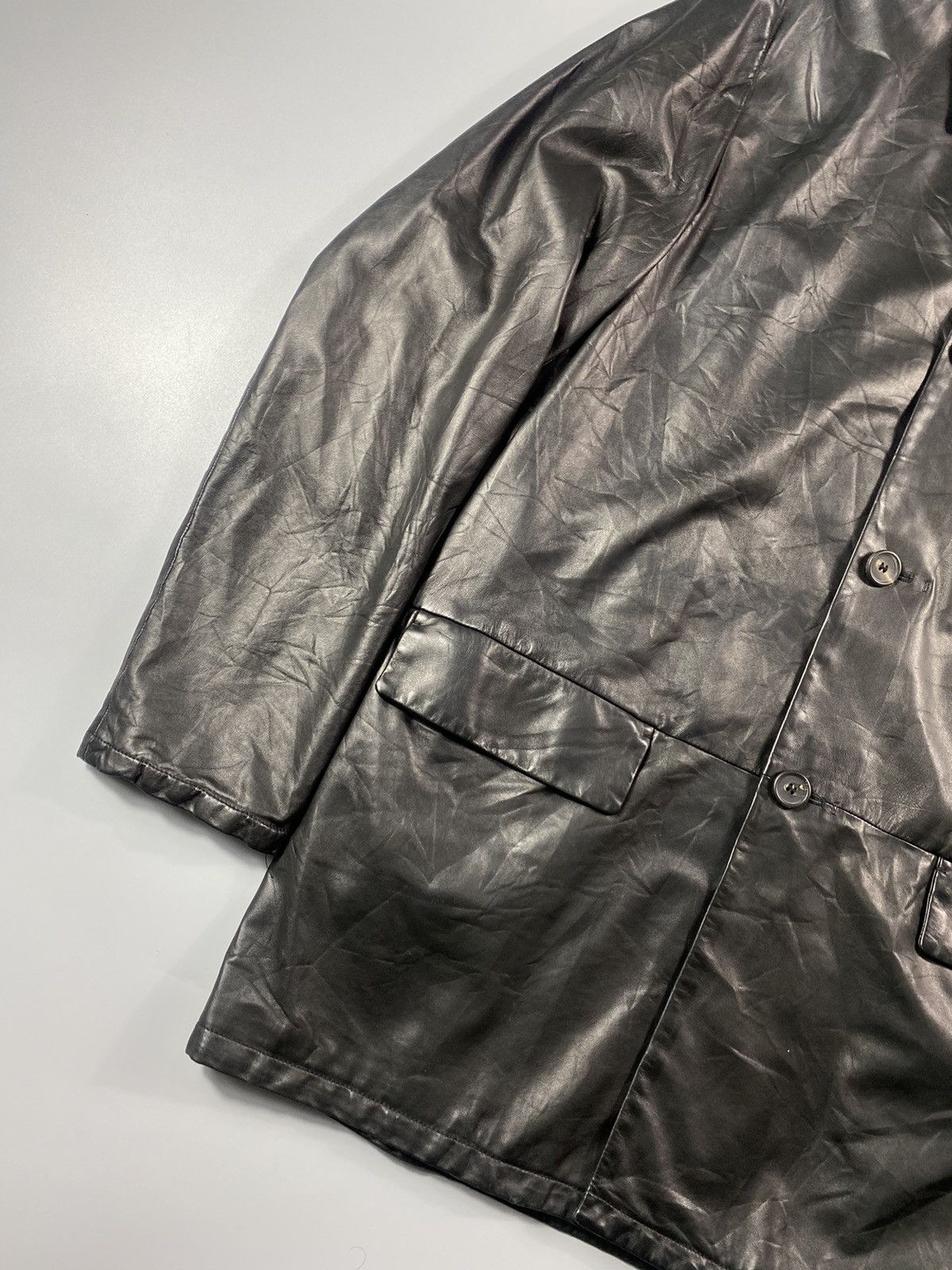 Archive! Ruffo Research x Raf Simons - Leather Shirt Jacket