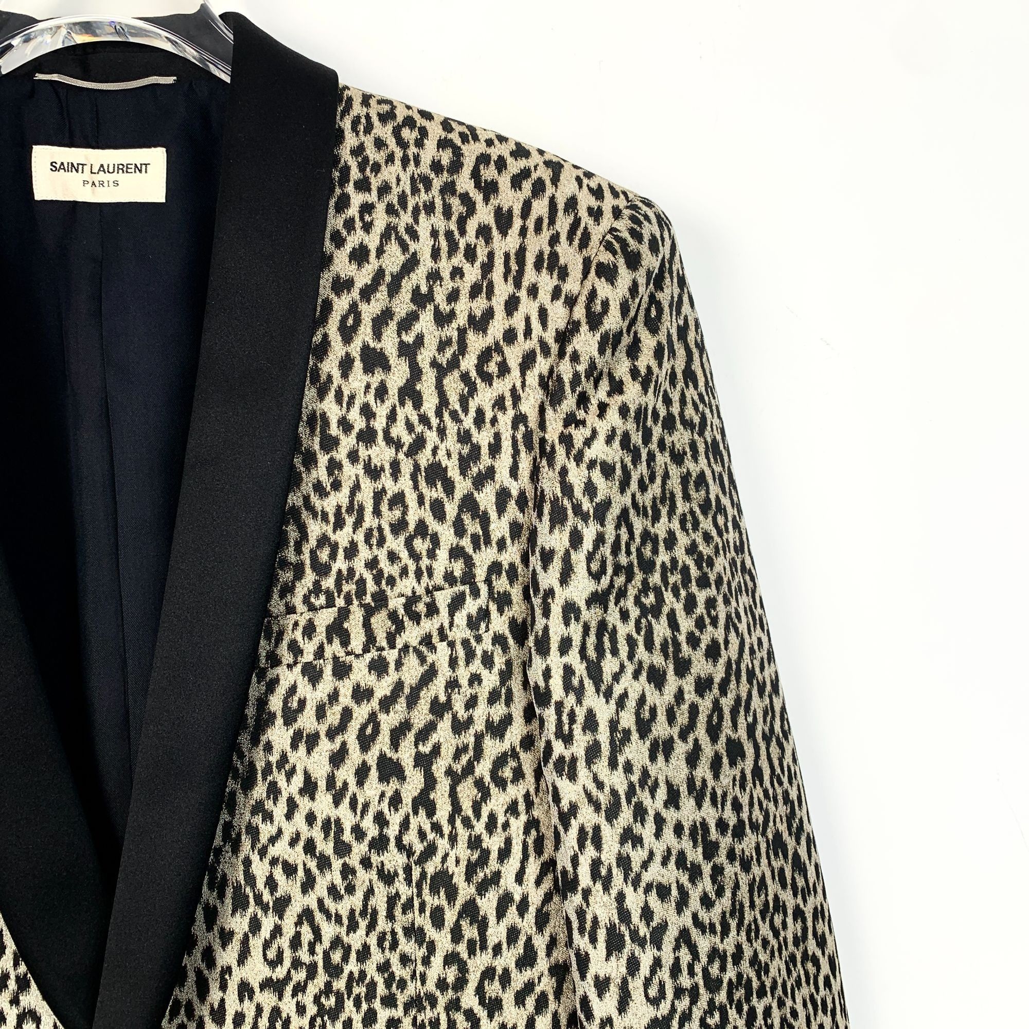 Saint Laurent Paris Saint Laurent Paris Leopard Print Blazer With Black Satin Sh Size US M / EU 48-50 / 2 - 3 Thumbnail