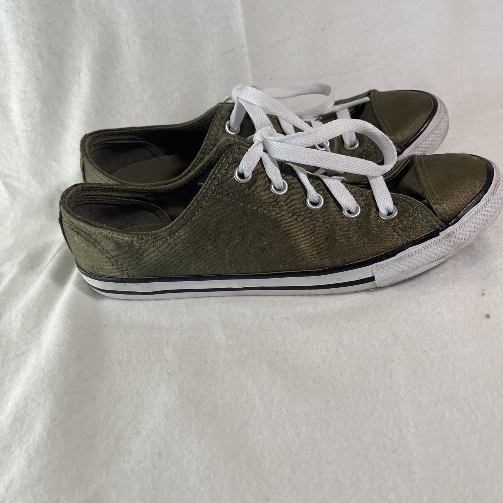 Converse Converse All Star Chuck Taylor Size 7 Women’s Green Satin Size US 7 / IT 37 - 3 Thumbnail