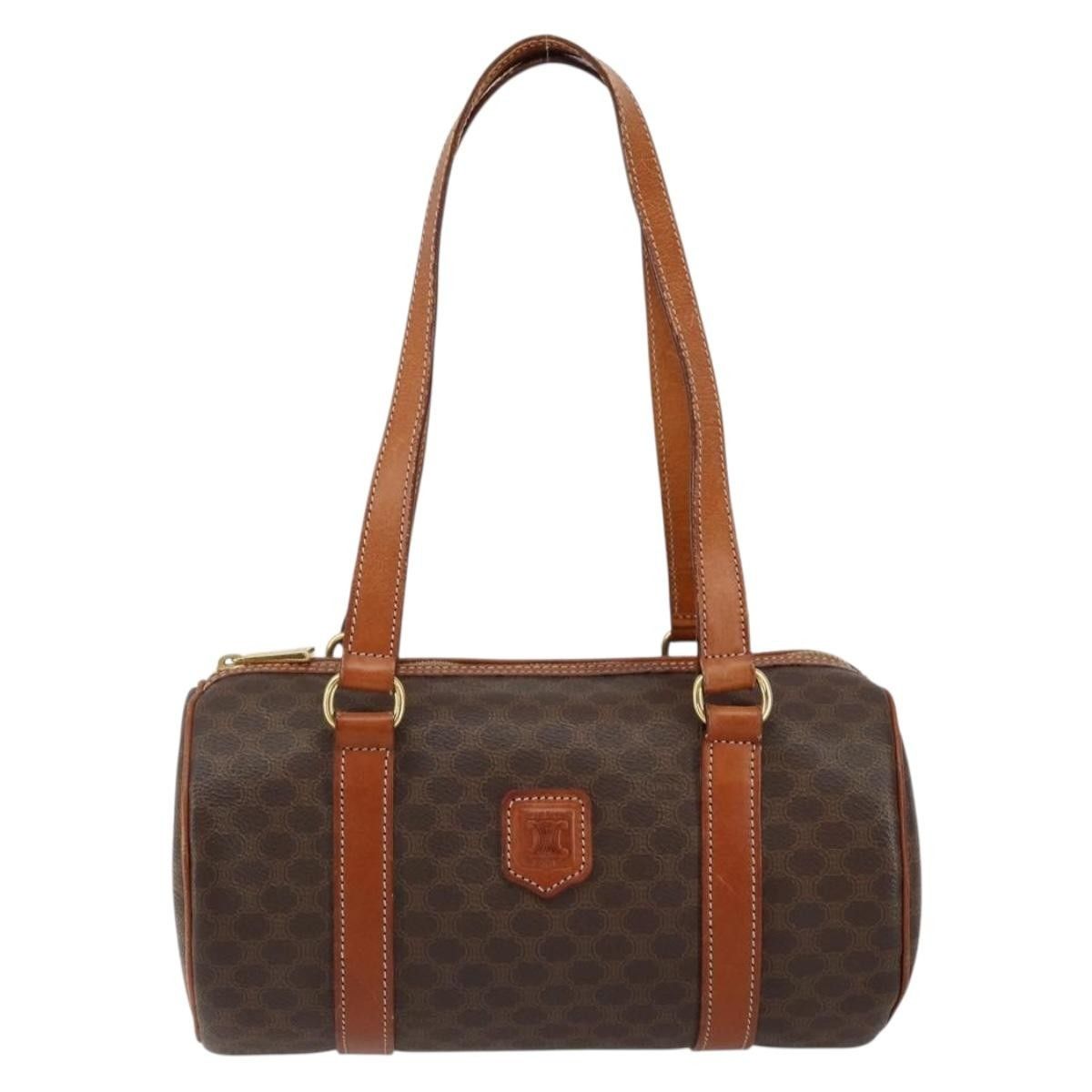Celine Celine Vintage Macadam Handbag Canvas and Leather Size ONE SIZE - 1 Thumbnail