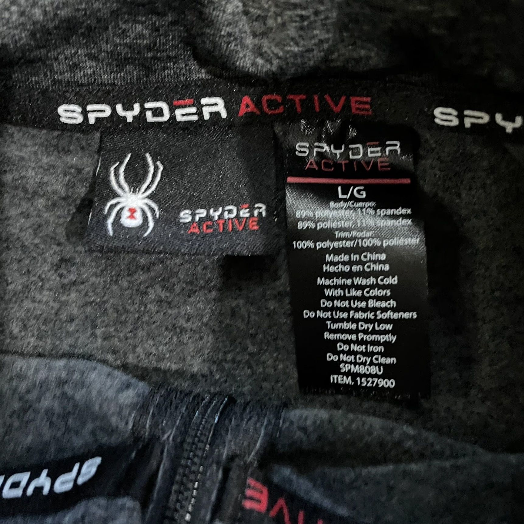 Spyder Spyder Active Jacket Mens L Gray polyester blend pullover Size US L / EU 52-54 / 3 - 4 Thumbnail
