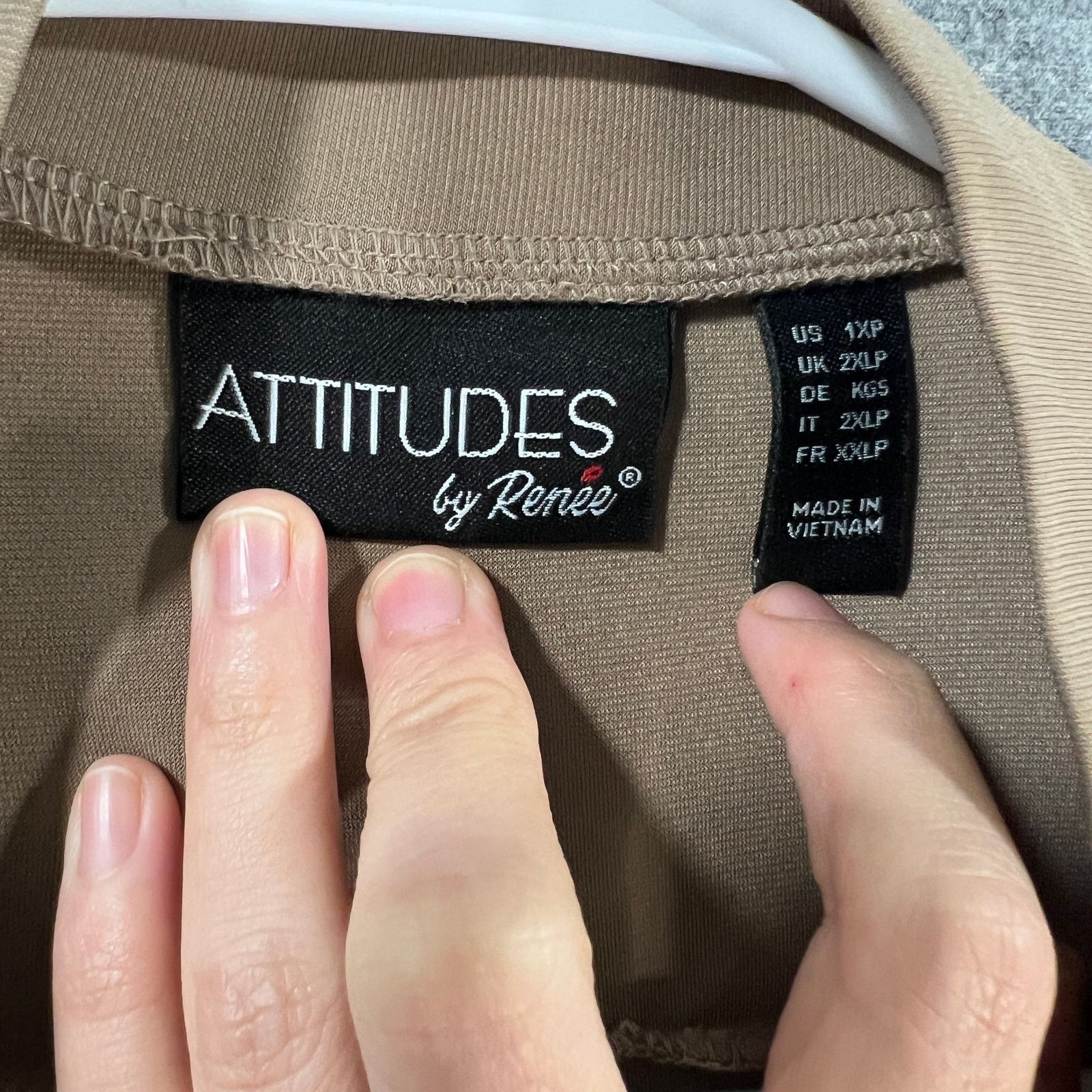 Other Attitudes by Renee Petite Como Jersey Dippy Cardigan Size XL / US 12-14 / IT 48-50 - 3 Thumbnail