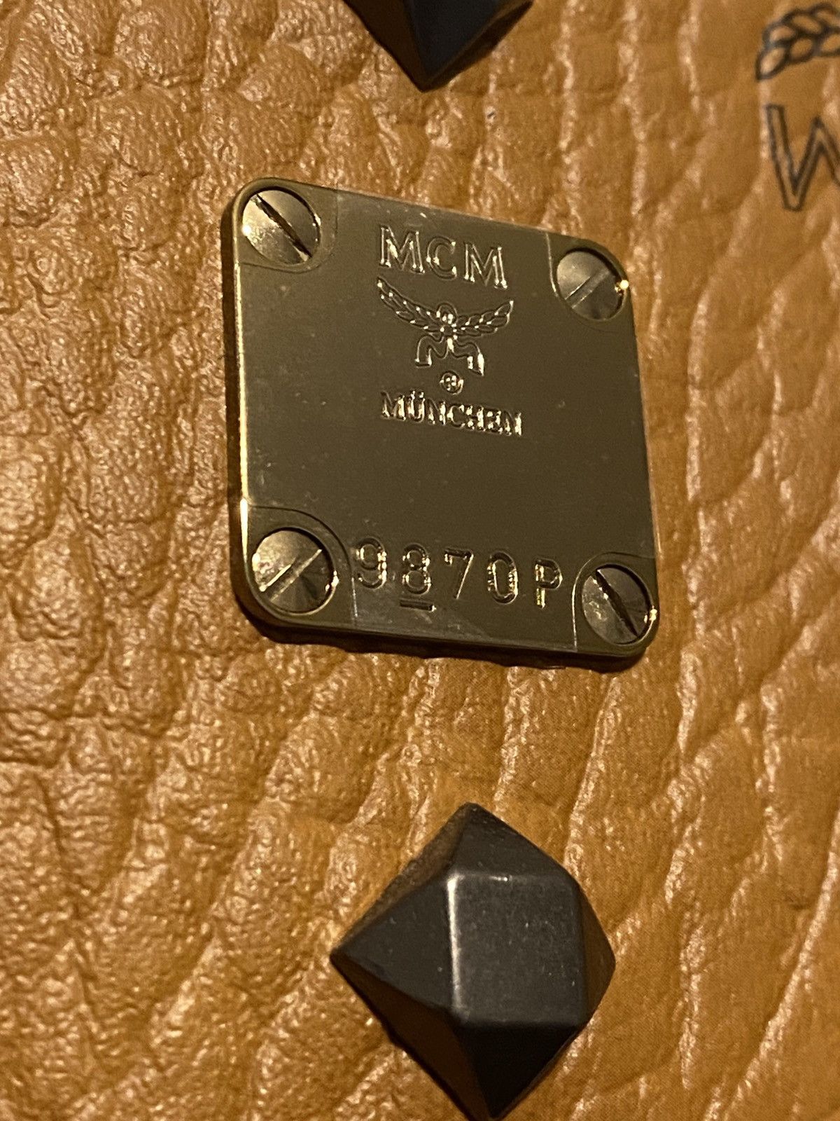 MCM MCM M Studs Cognac Large Backpack Size 46 - 3 Thumbnail