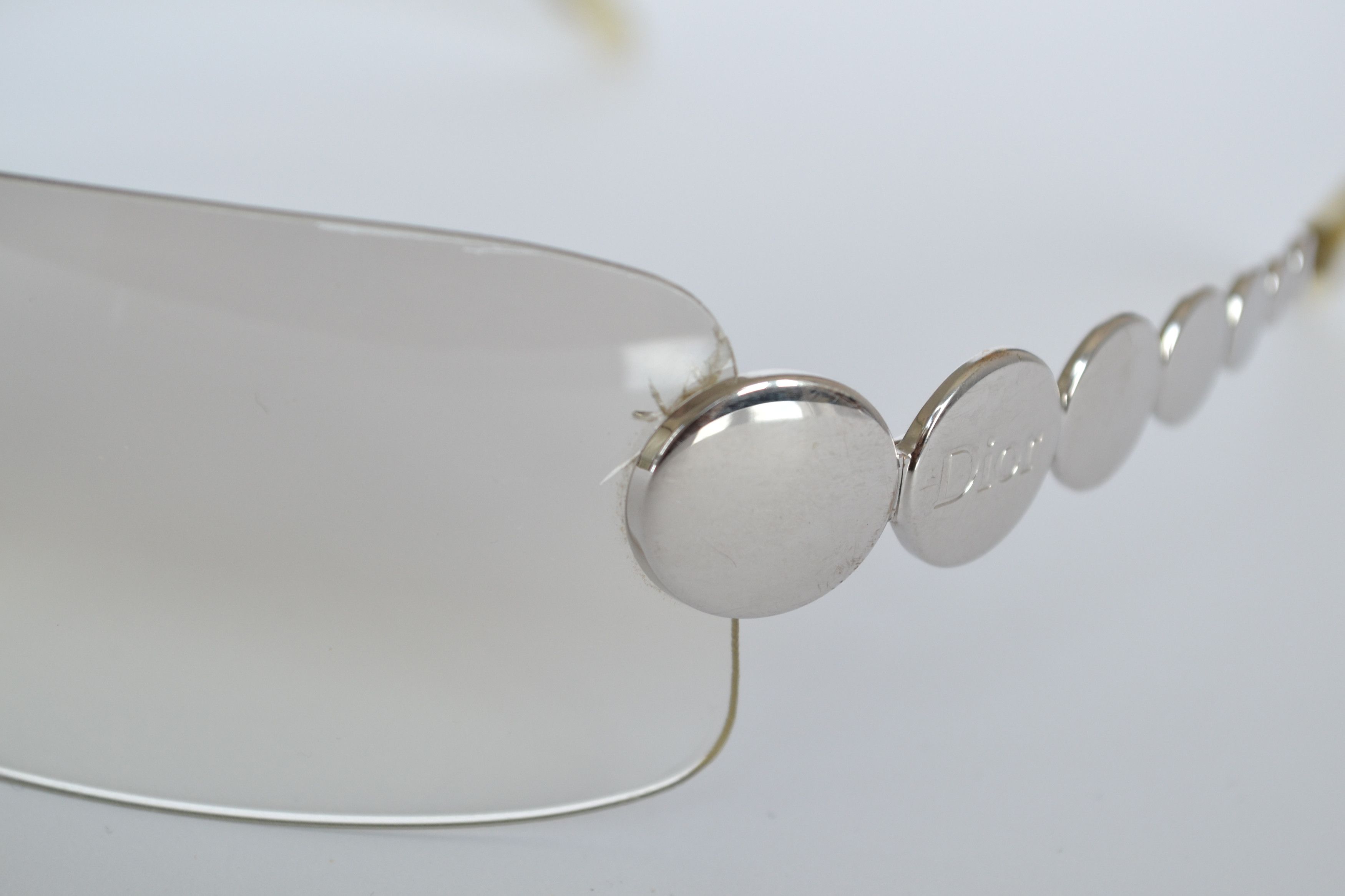 Dior 🔴 DIOR Sunglasses Millenium Silver Yellow Glasses 22G y2k Size ONE SIZE - 11 Thumbnail