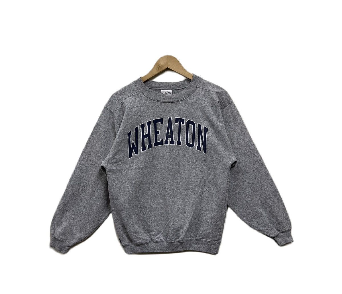 Vintage Vintage 90s Wheaton Illinois Sweatshirt Pullover Spellout Size US M / EU 48-50 / 2 - 1 Thumbnail