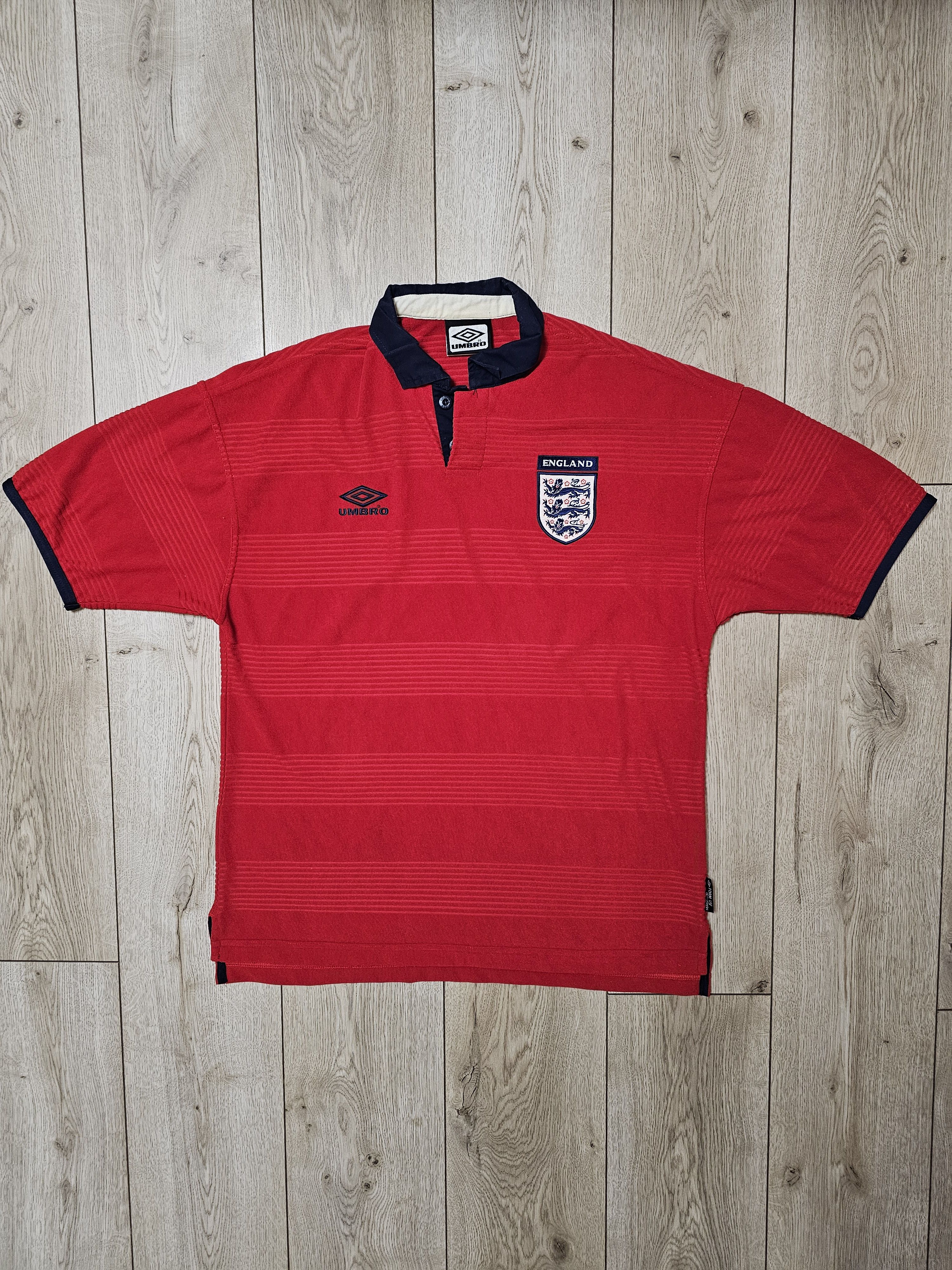 Vintage ENGLAND 1999 2001 VINTAGE AWAY FOOTBALL SHIRT SOCCER JERSEY Size US L / EU 52-54 / 3 - 1 Thumbnail