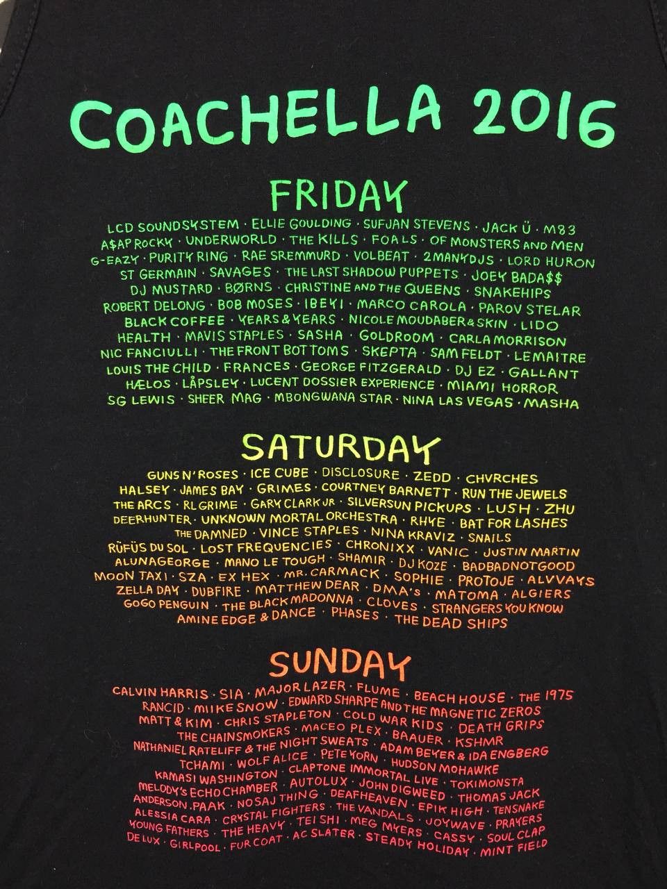 Coachella Coachella 2016 Festival Merchandise Promo Tank Top Size US S / EU 44-46 / 1 - 6 Thumbnail