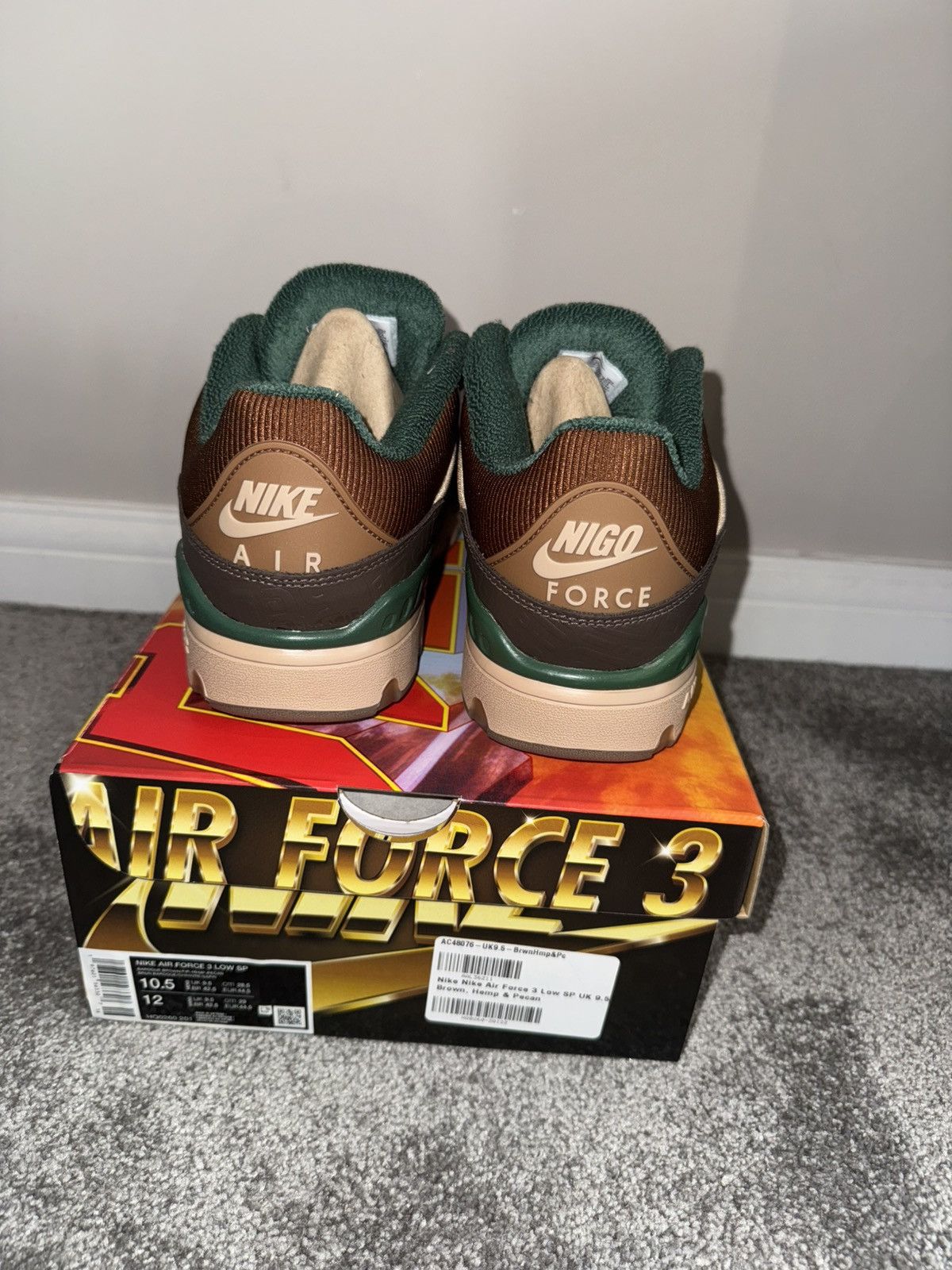 Nigo × Nike Air Force 3 Low x Nigo Baroque Brown and Pecan Size US 9.5 / EU 42-43 - 4 Thumbnail