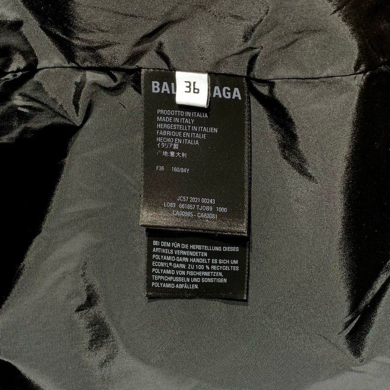 Balenciaga Balenciaga size 36 Black Printed Logo Zip-Up Jacket Size XS / US 0-2 / IT 36-38 - 4 Thumbnail