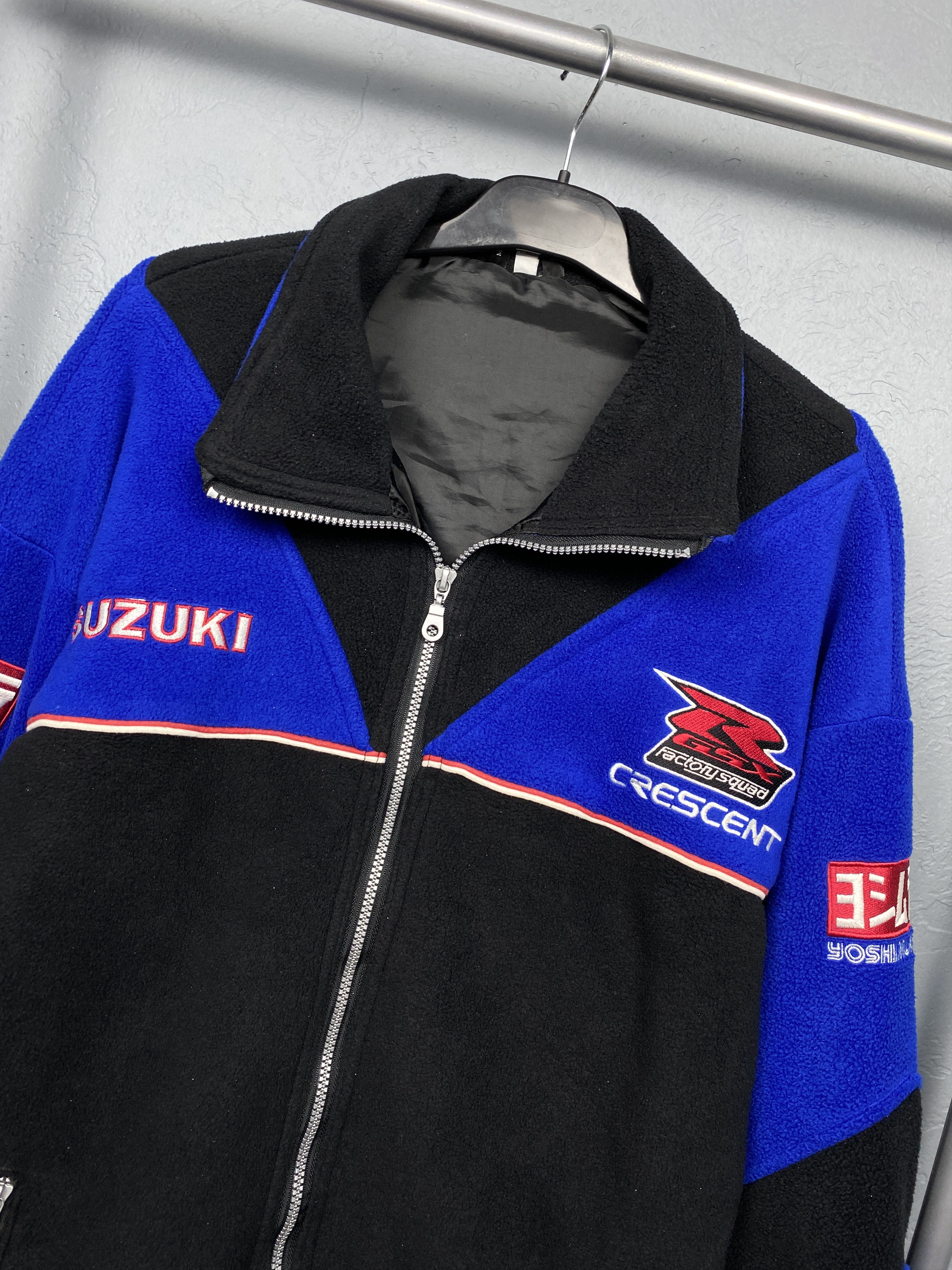 Japanese Brand × Vintage Suzuki Crescent Racing Team Vintage Mens Fleece Jacket Size US XL / EU 56 / 4 - 2 Thumbnail