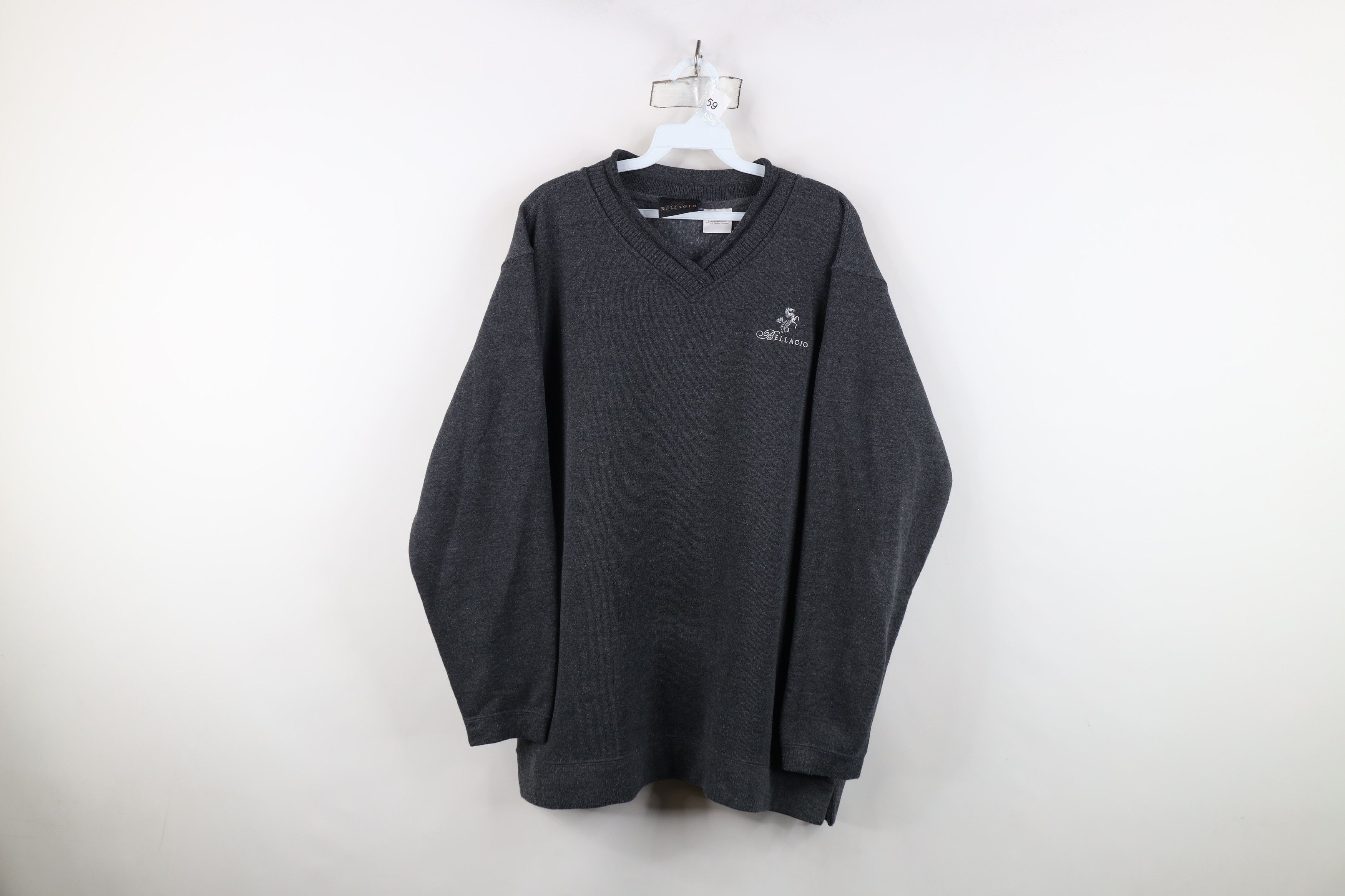 Vintage Vintage 90s Bellagio Las Vegas Marled Sweatshirt Size L / US 10 / IT 46 - 1 Thumbnail