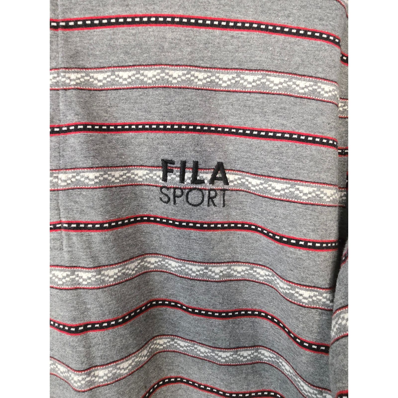 Other Vintage Fila Sport Shirt Fair Isle Striped M Gray Tee Size US M / EU 48-50 / 2 - 2 Thumbnail