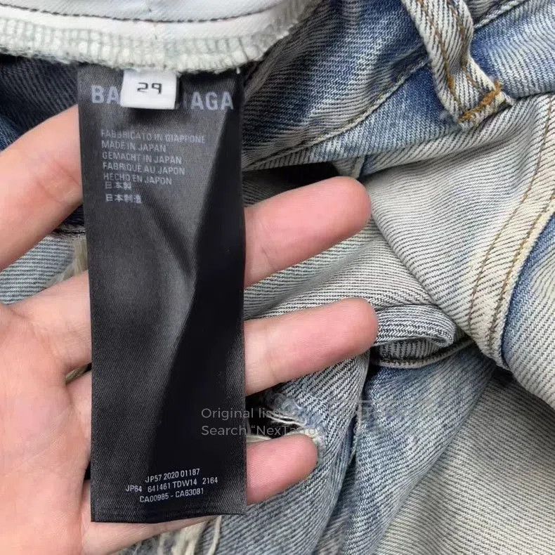 Balenciaga Balenciaga Embroidered Logo Distressed Jeans. Size US 29 - 6 Thumbnail