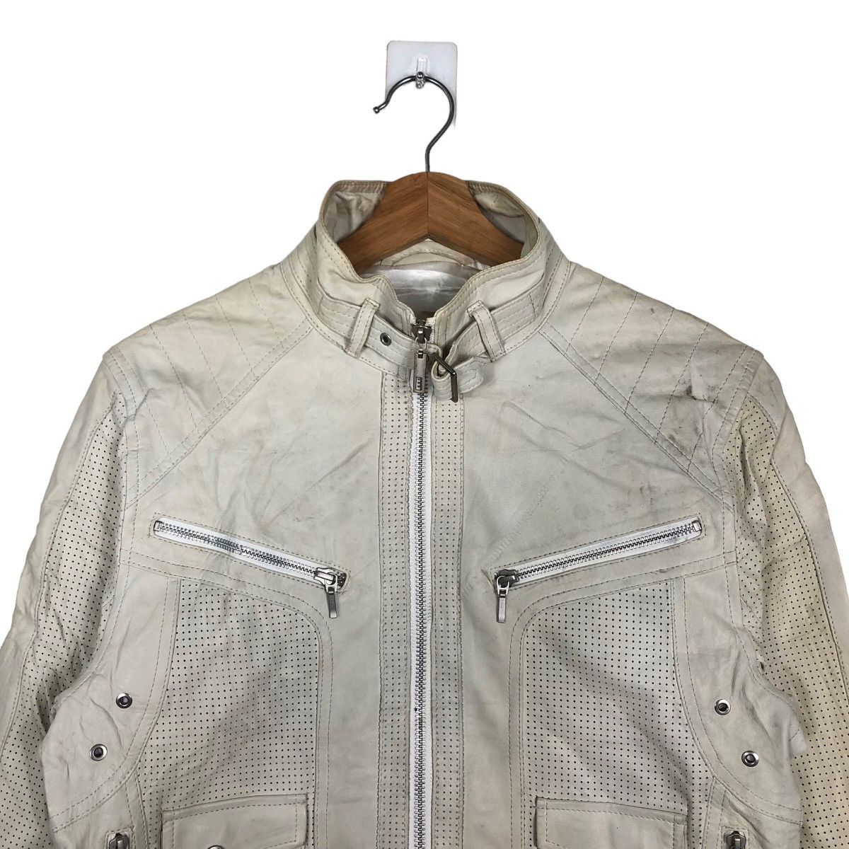 Japanese Brand 🔥Biker Jacket Genuine Leather Angee Bross Schott Perfecto Size US M / EU 48-50 / 2 - 3 Thumbnail