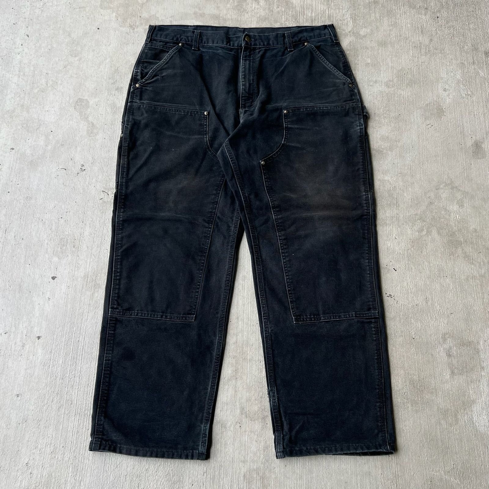 Carhartt × Vintage Carhartt black double knee work wear carpenter pants Size US 37 - 1 Thumbnail