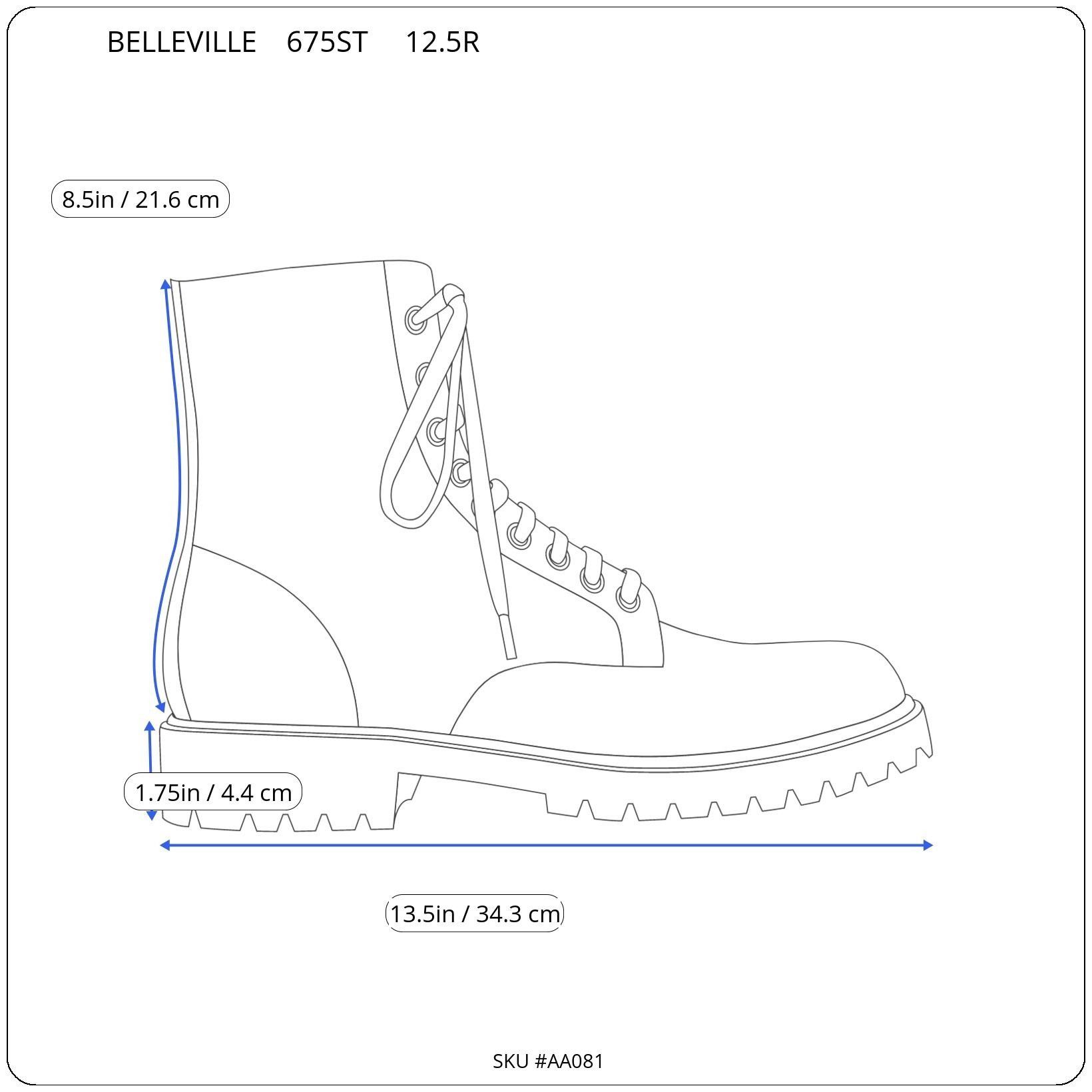 Belleville Belleville 675ST SZ 12.5R Mens Vibram Sole Steel Toe Militar Size US 12.5 / EU 45-46 - 7 Thumbnail