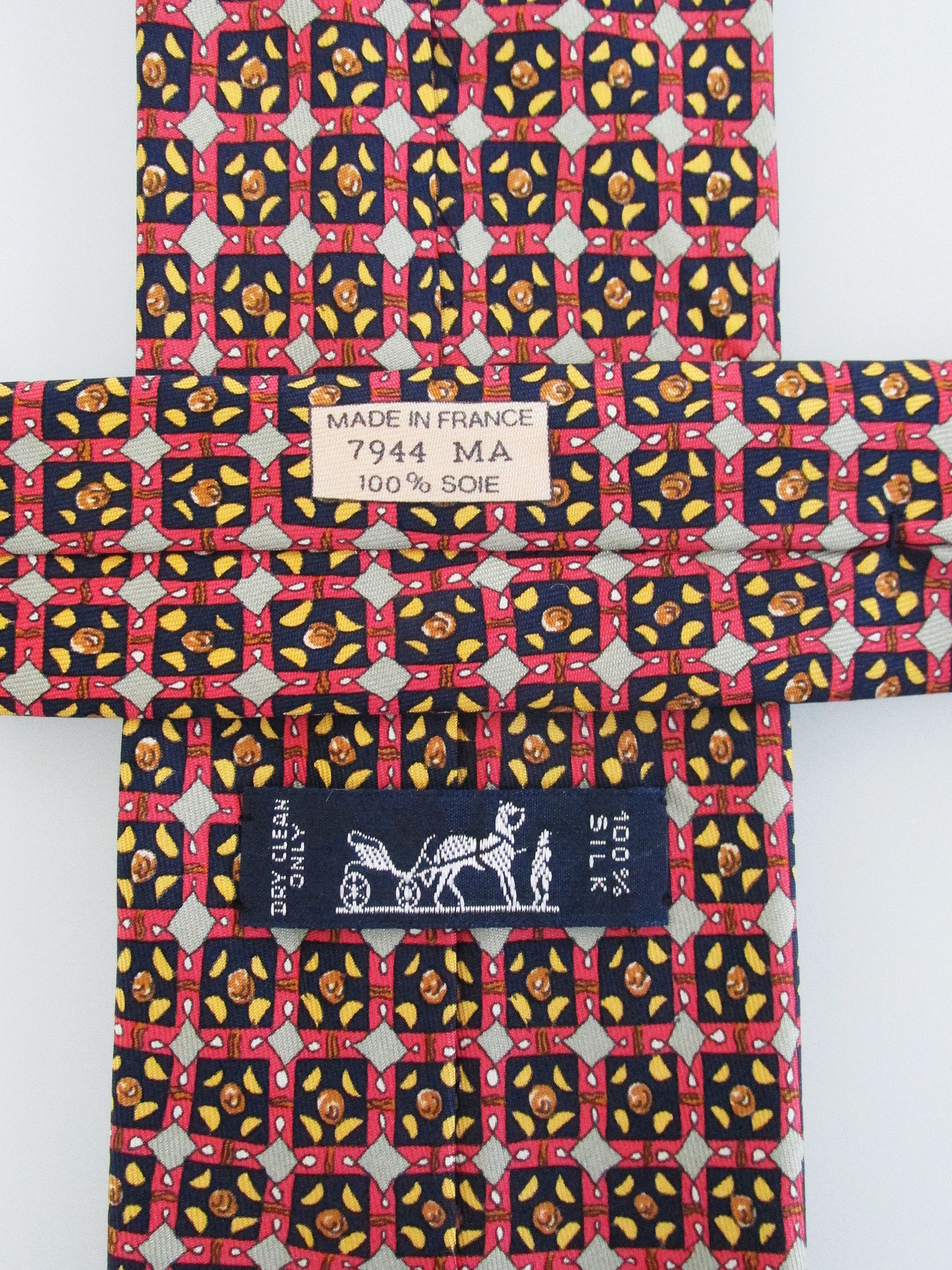 Hermes Hermes Vintage Men's Silk Tie Size ONE SIZE - 5 Thumbnail