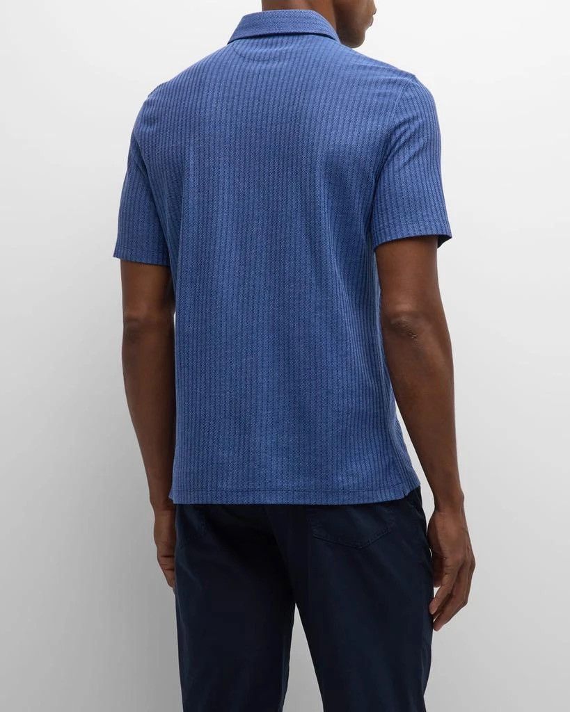 Brunello Cucinelli Brunello Cucinelli Blue Polo Tee Mens Silk / Cotton Size L Size US L / EU 52-54 / 3 - 4 Thumbnail