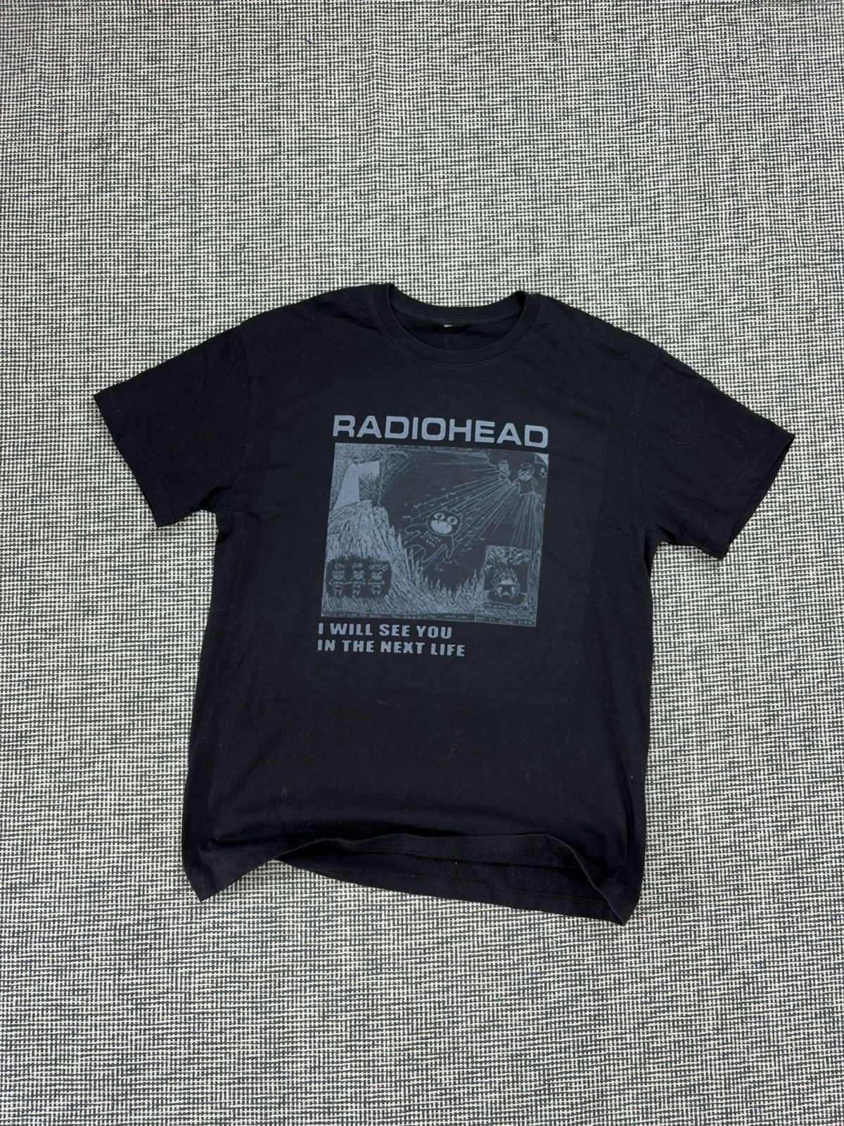 Radiohead Hail to the Thief Tshirt　ベージュ RADIOHEAD T SHIRT hail to the thief vinyl cd cover SMALL