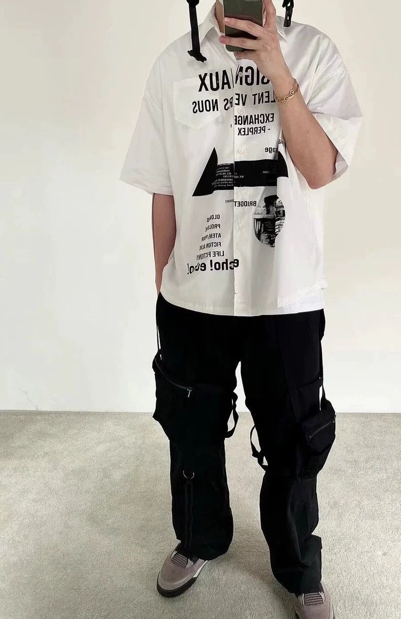 Raf Simons Raf Simons White Short Sleeve Bowling Shirt-2506 Size US M / EU 48-50 / 2 - 5 Thumbnail