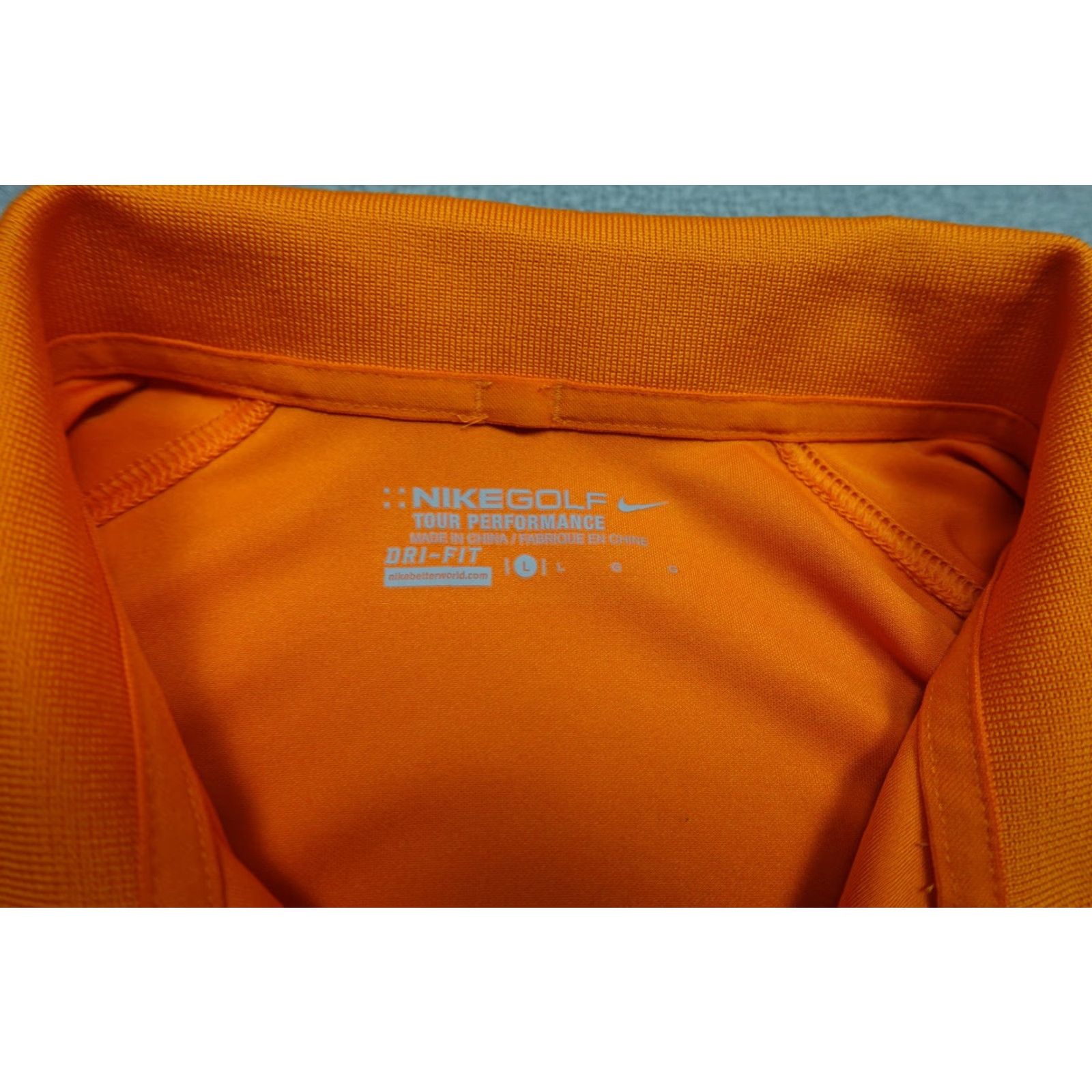 Nike Nike Golf Dri-FIT Polo Mens L Orange Breathable Short Sleeve Tour Performance Shirt Size US L / EU 52-54 / 3 - 2 Thumbnail
