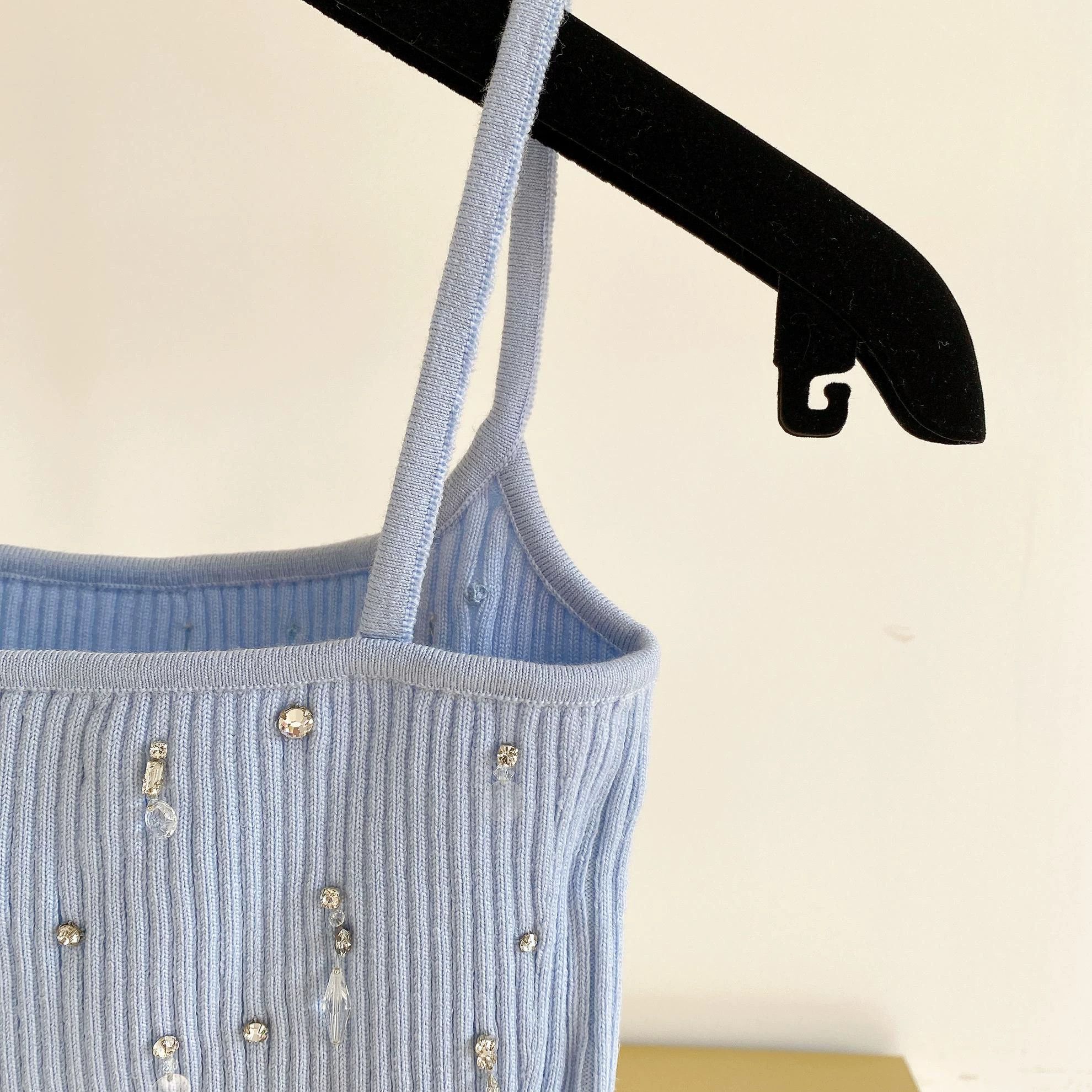 Miu Miu MIUMIU blue knit camisole 38 Size XS / US 0-2 / IT 36-38 - 5 Thumbnail