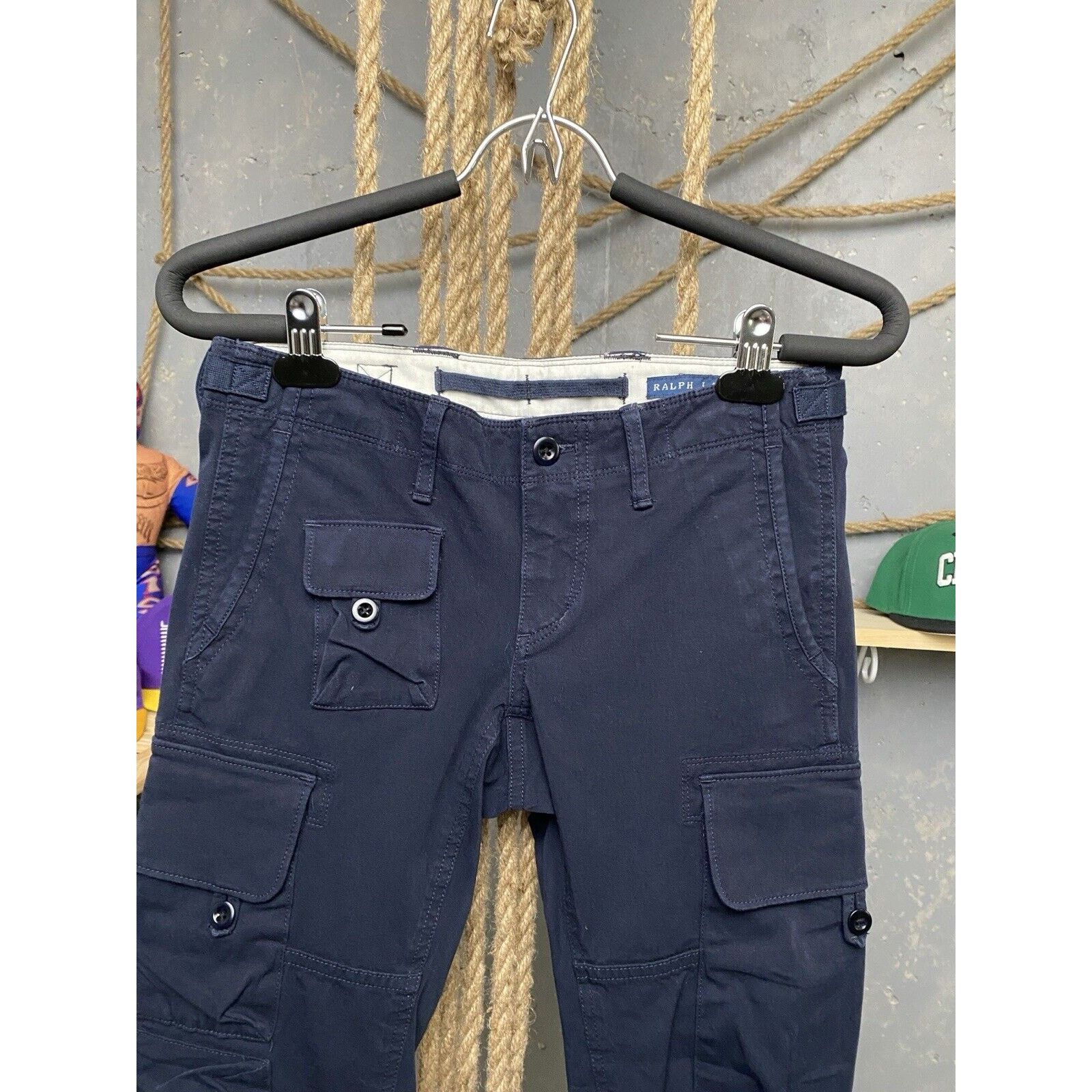 Ralph Lauren Vintage Ralph Lauren Cargo Pants Women Blue Pockets Size 4 Size 27" / US 4 / IT 40 - 2 Thumbnail