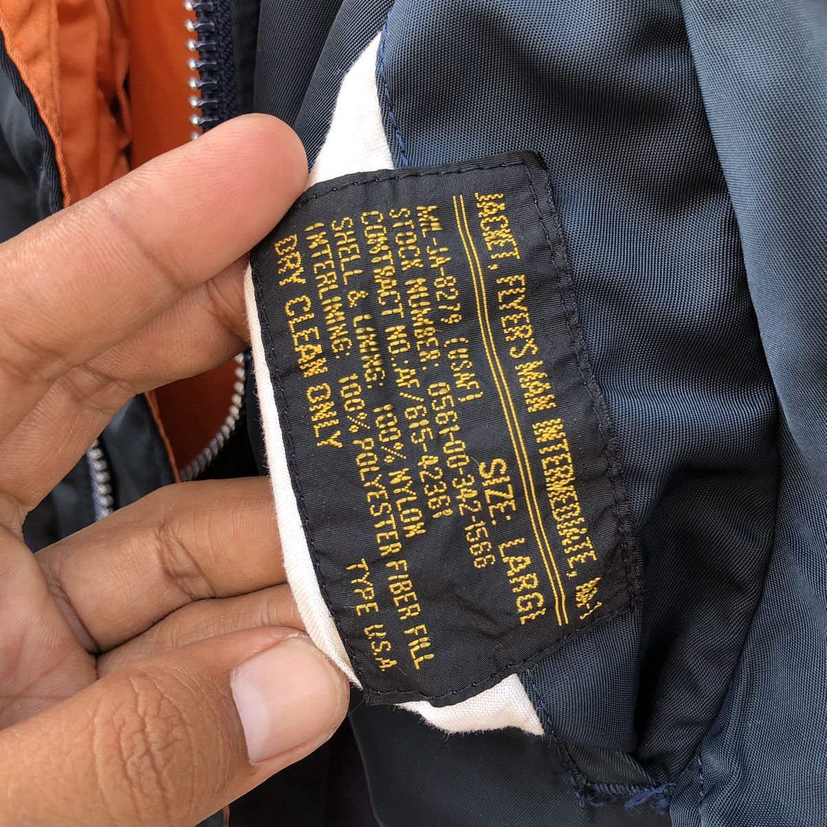Vintage Vintage Flyer’s Man Intermediate Ma-1 Bomber Jacket Size US L / EU 52-54 / 3 - 13 Thumbnail