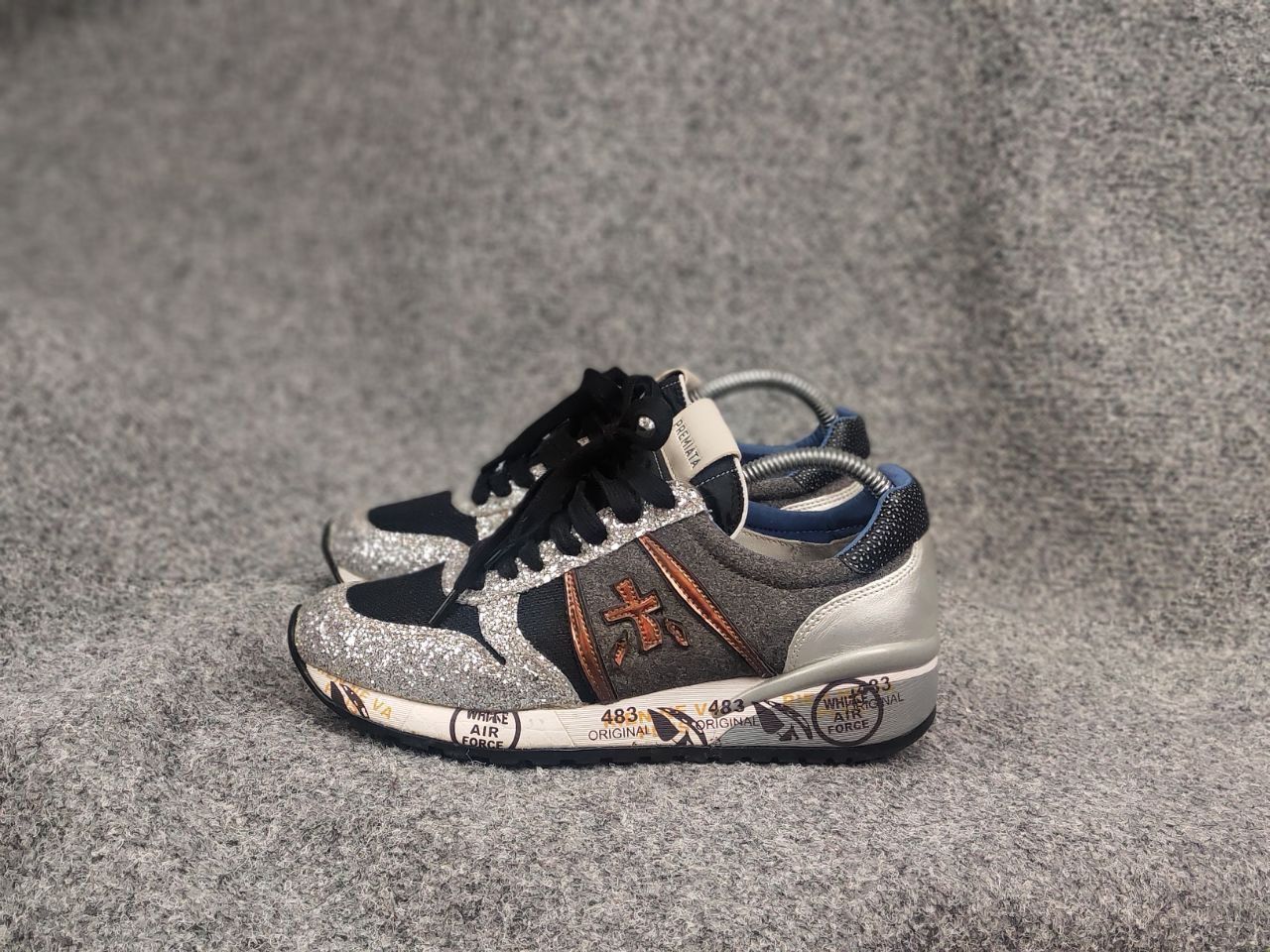 Premiata Premiata Italy Design Diane glitter toe sneakers Leather Size US 7 / IT 37 - 8 Thumbnail
