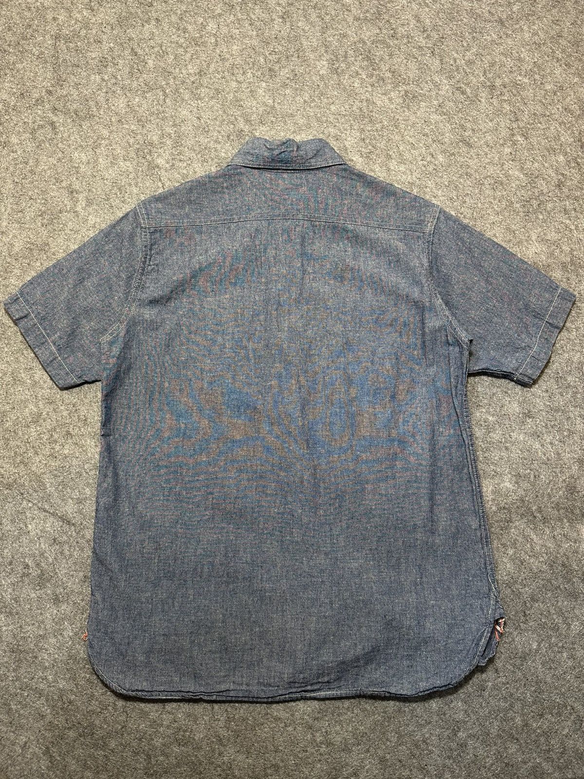 Sugar Cane Sugar Cane navy indigo chambray short-sleeve work shirt Size US S / EU 44-46 / 1 - 2 Thumbnail