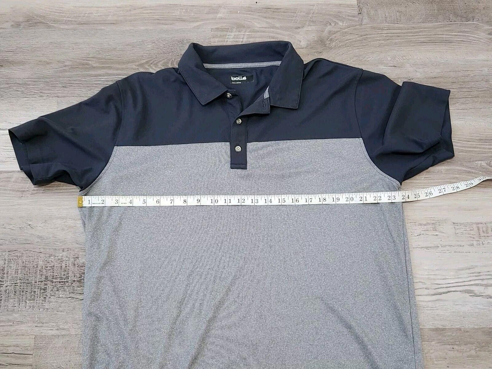 Bolle Bolle Polo Shirt Mens Extra Large Gray 2 Tone Short Sleeve Size US XL / EU 56 / 4 - 4 Thumbnail