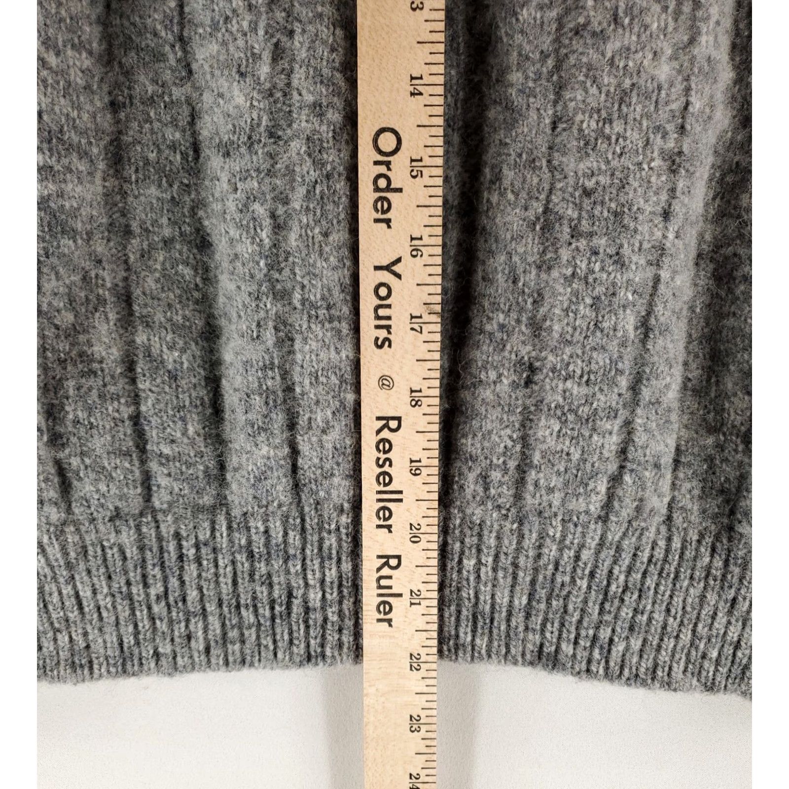 Lands' End Lands' End VTG Shawl Collar Wool Sweater Gray Ribbed Mens L 42-44 Size US L / EU 52-54 / 3 - 5 Thumbnail