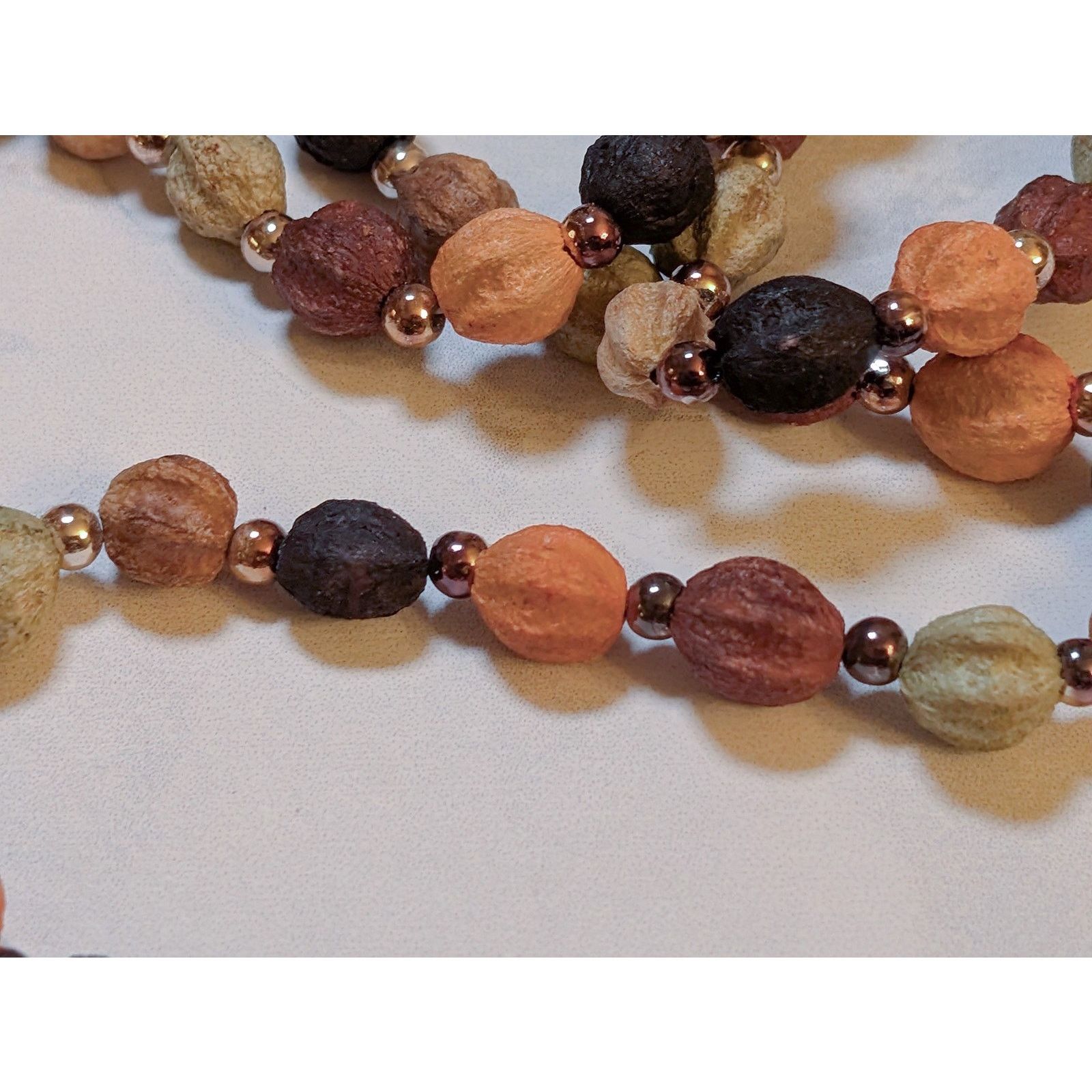 Vintage VTG 1980s 32" Bohemian Style Earth-Tone Wood Beaded Necklace Size ONE SIZE - 3 Thumbnail