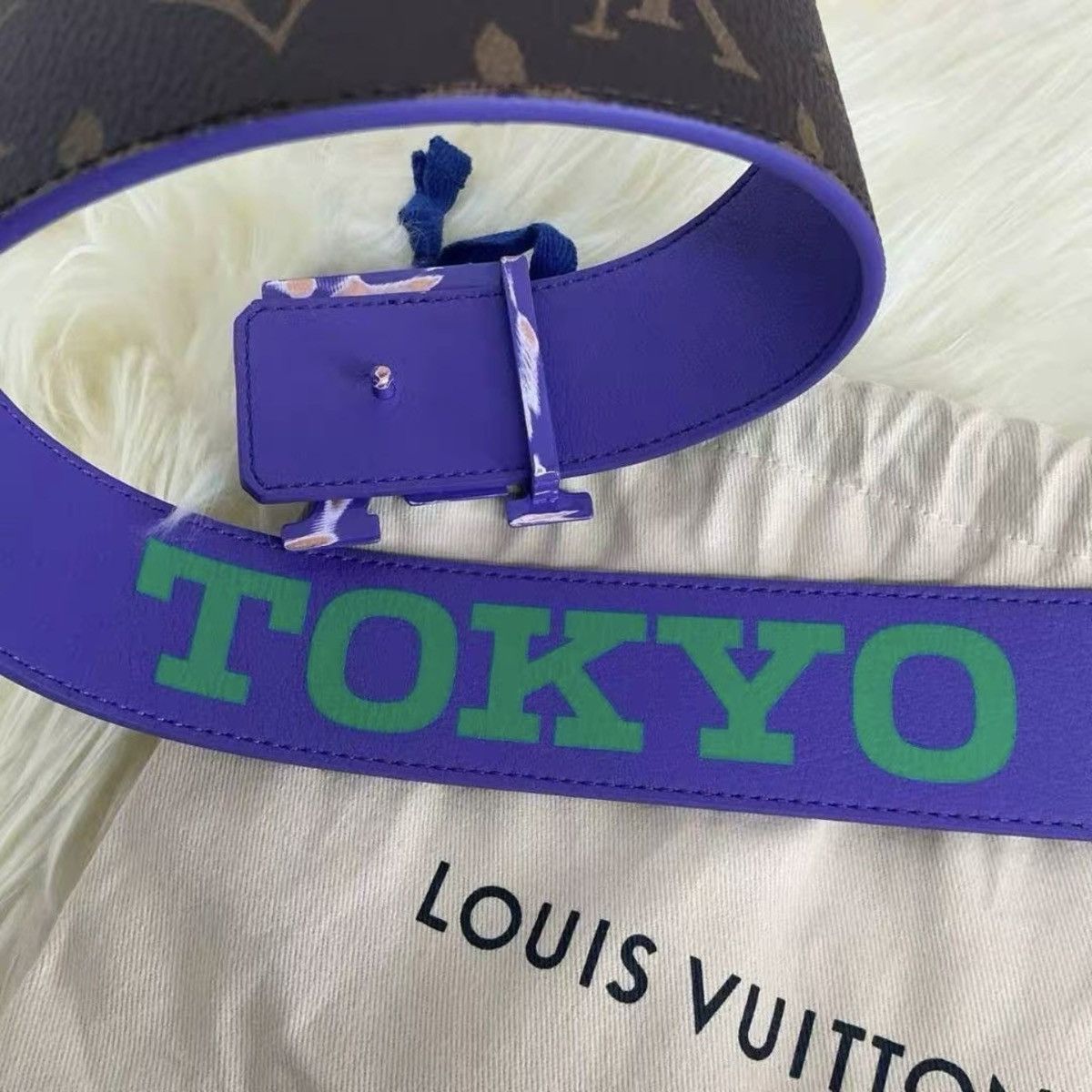 Louis Vuitton Louis Vuitton Virgil Abloh Purple Monogram Chain Belt -Tokyo Size ONE SIZE - 5 Thumbnail