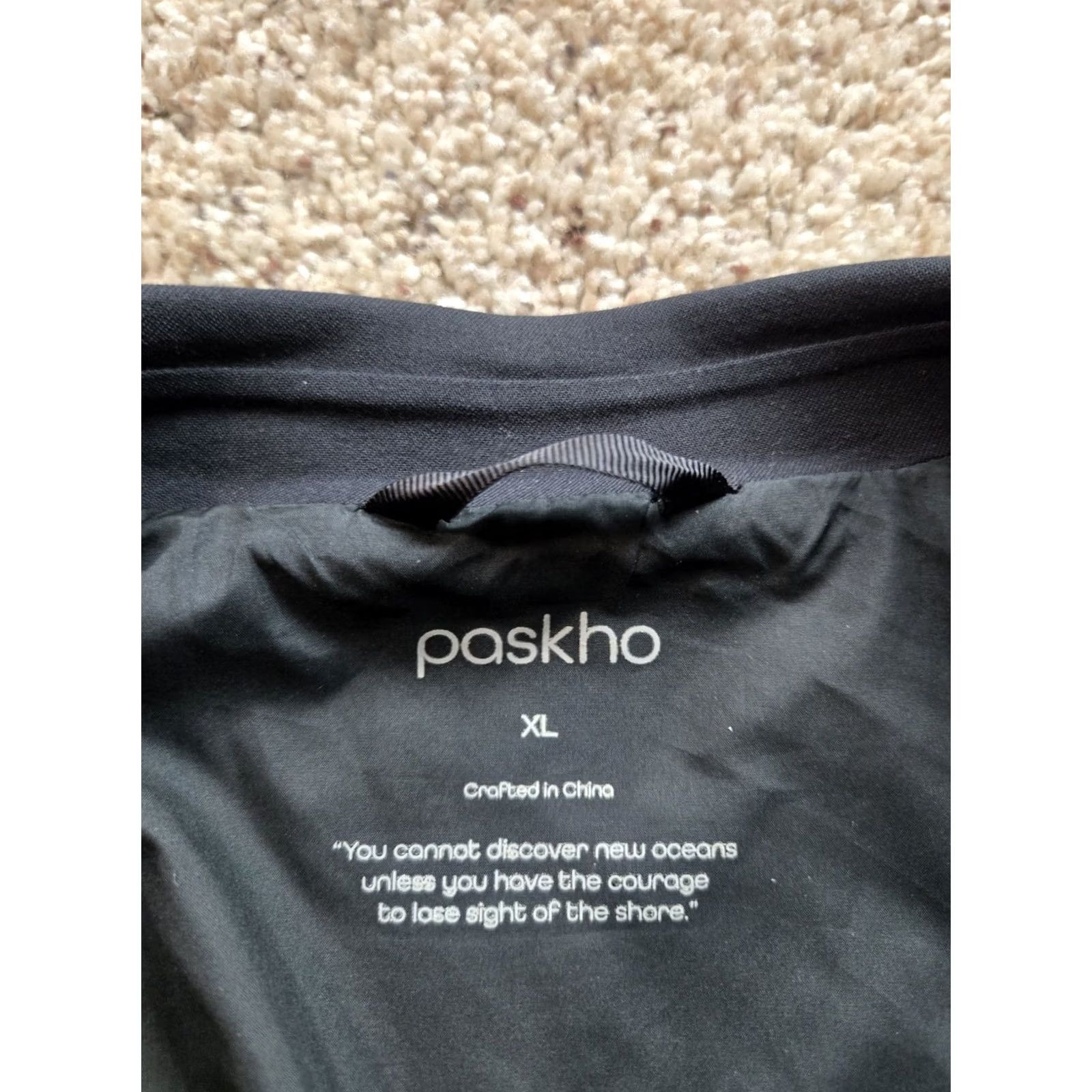 Vintage Pashko Blazer Mens XL Black Unstructured Cotton Stretch Pockets Two-Button Front Notch Lapel Single-Breasted Regular Fit Size 46R - 7 Thumbnail