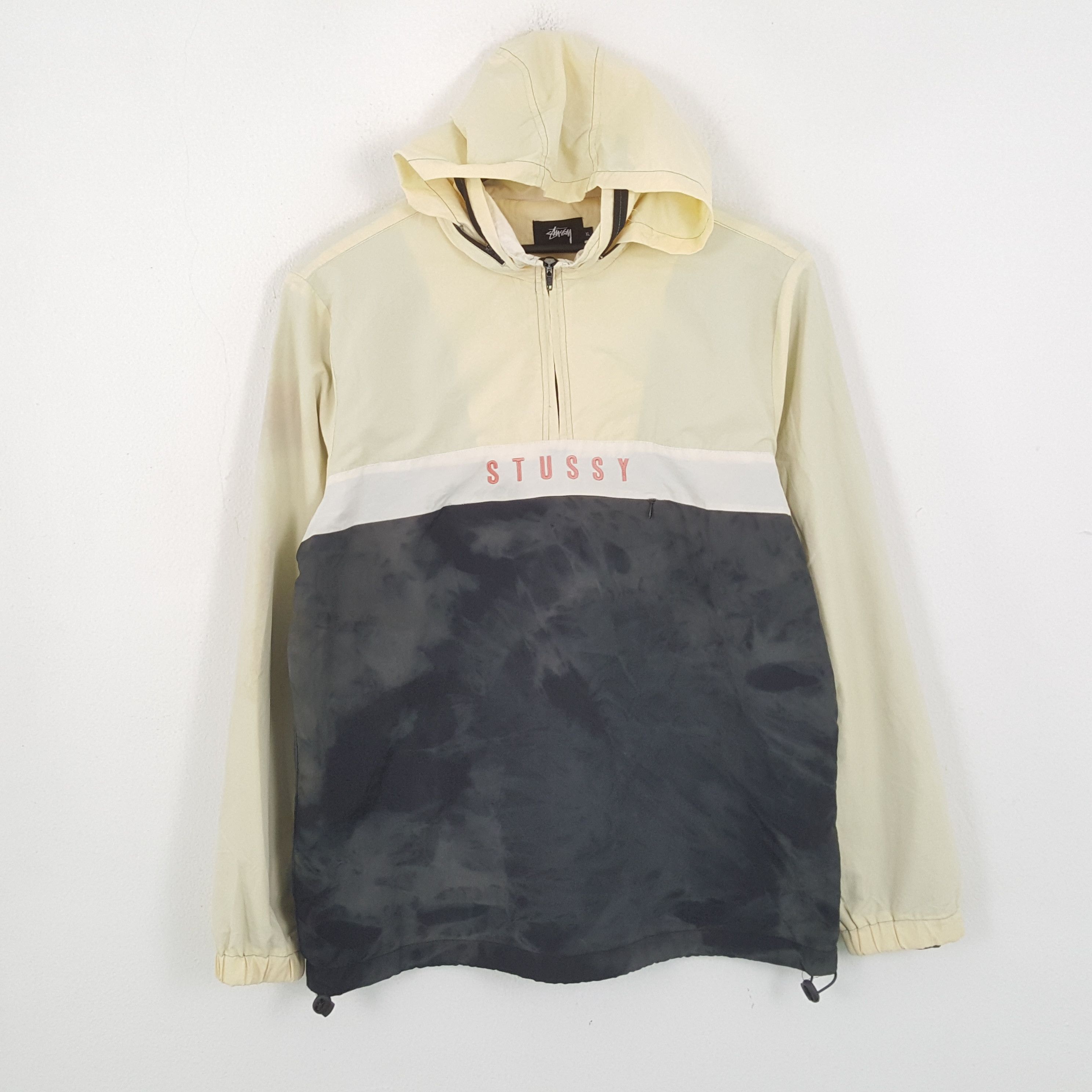 Stussy × Vintage STUSSY Streetwear Custom Art Half Zipper Jacket Hoodies Size US L / EU 52-54 / 3 - 3 Thumbnail