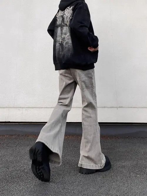 VIBE Gray Flared Jeans Size US 30 / EU 46 - 4 Thumbnail