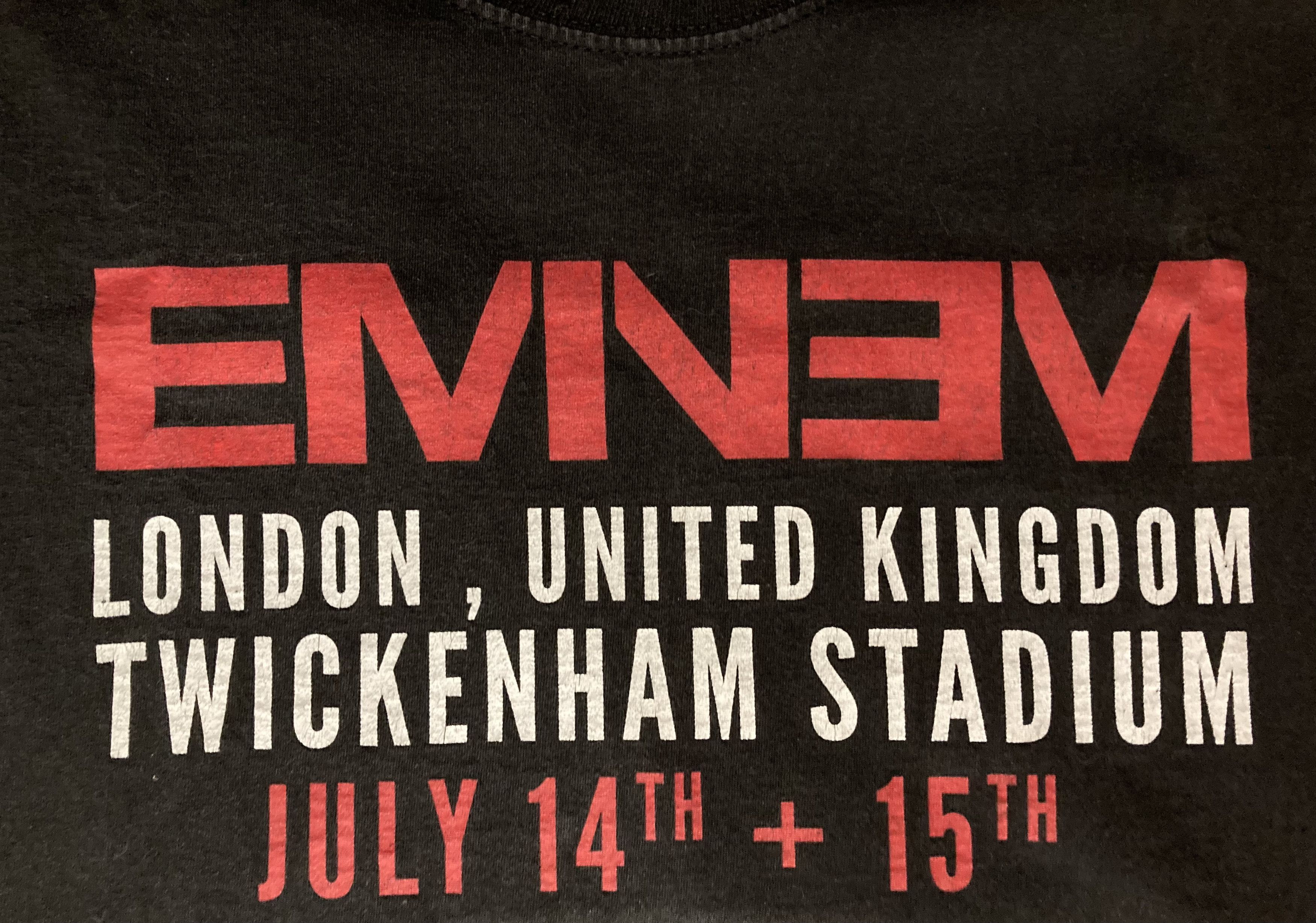 Band Tees × Eminem × Vintage vintage Eminem UK tour t shirt 2014 Size US L / EU 52-54 / 3 - 6 Thumbnail