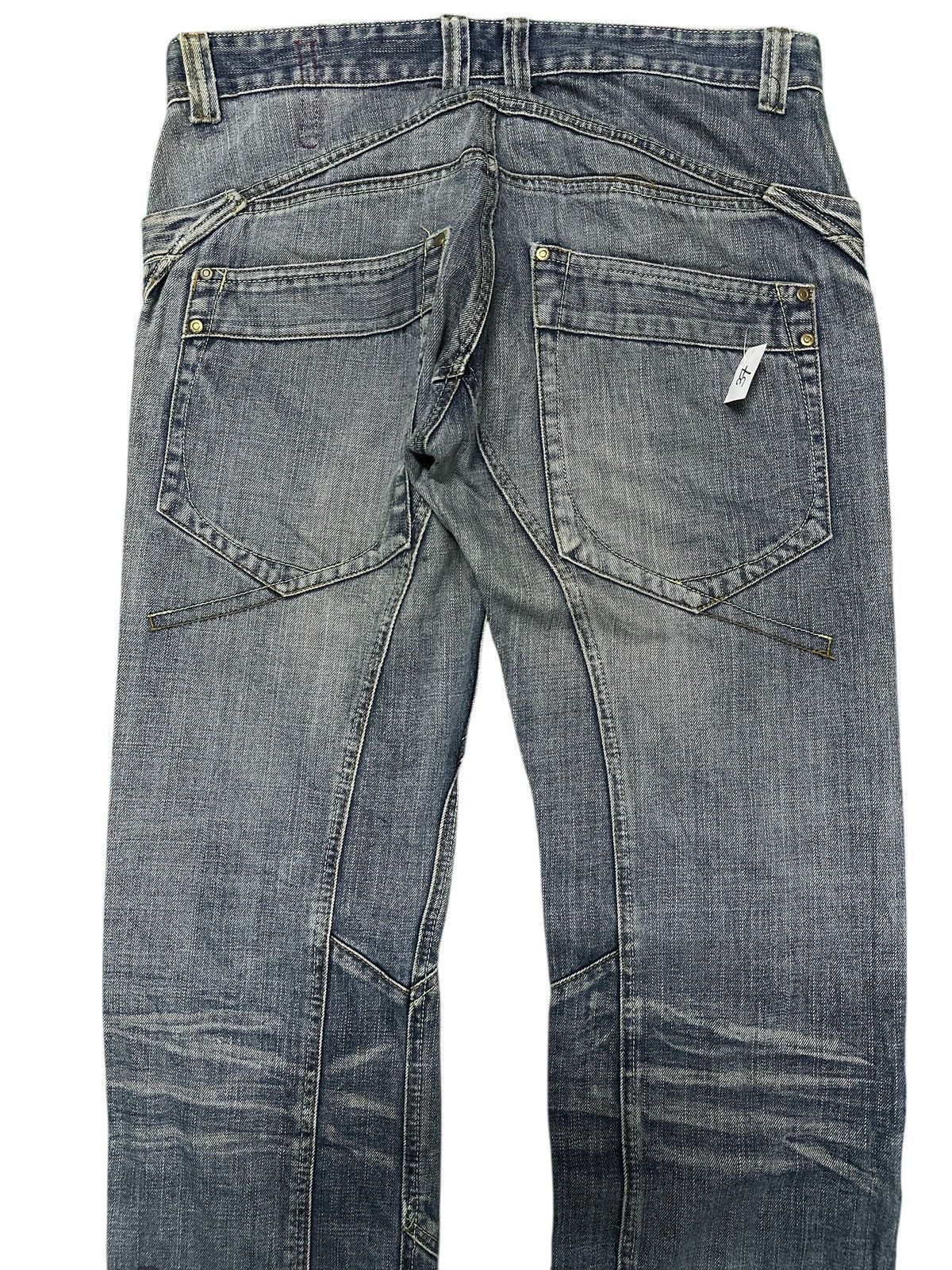 Japanese Brand Designer RG Distressed Bartack Denim Pants Size US 36 / EU 52 - 3 Thumbnail